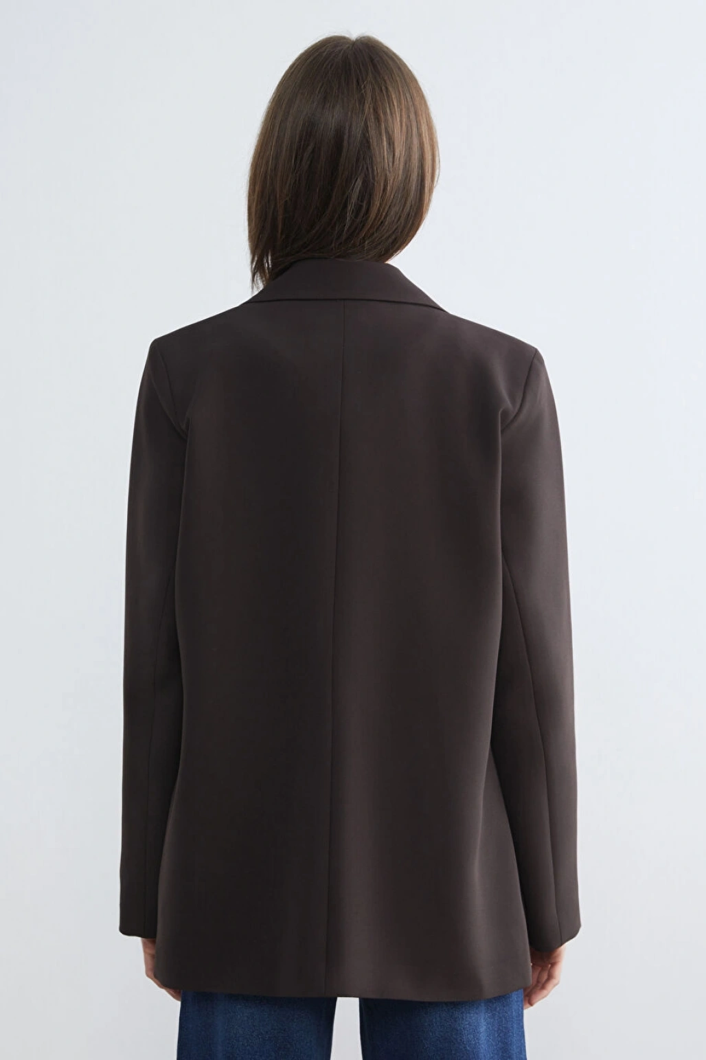 LCW Vision Kahverengi Krep Kadın Blazer Ceket