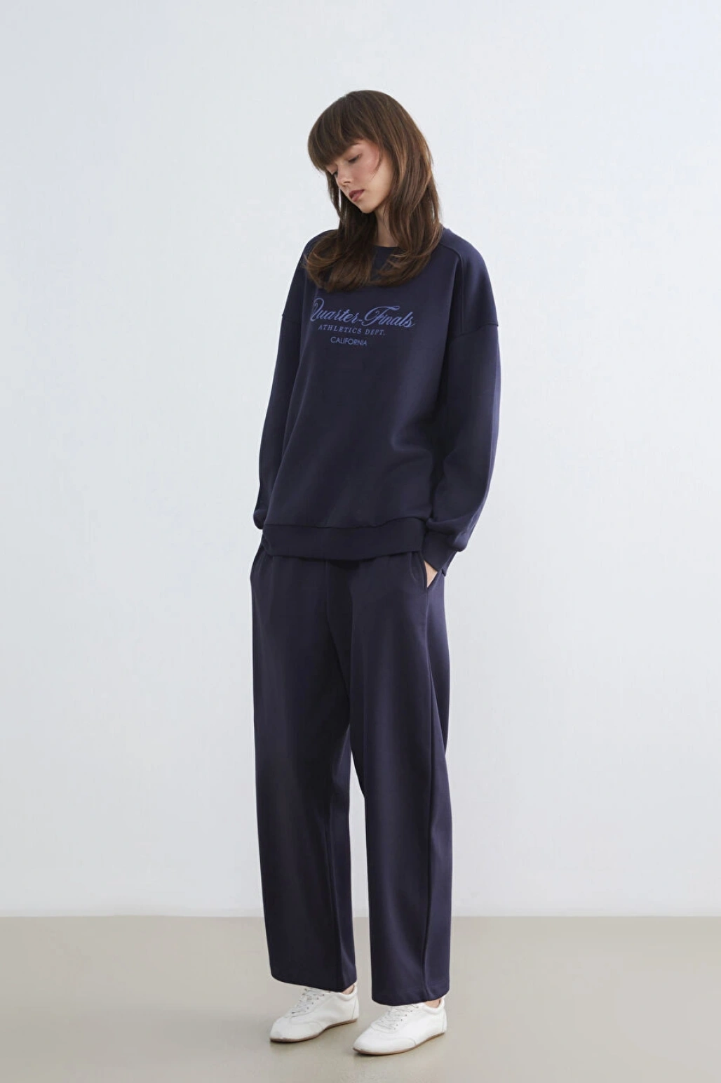 LCW Vision Lacivert Beli Lastikli Kadın Kalın Eşofman Altı