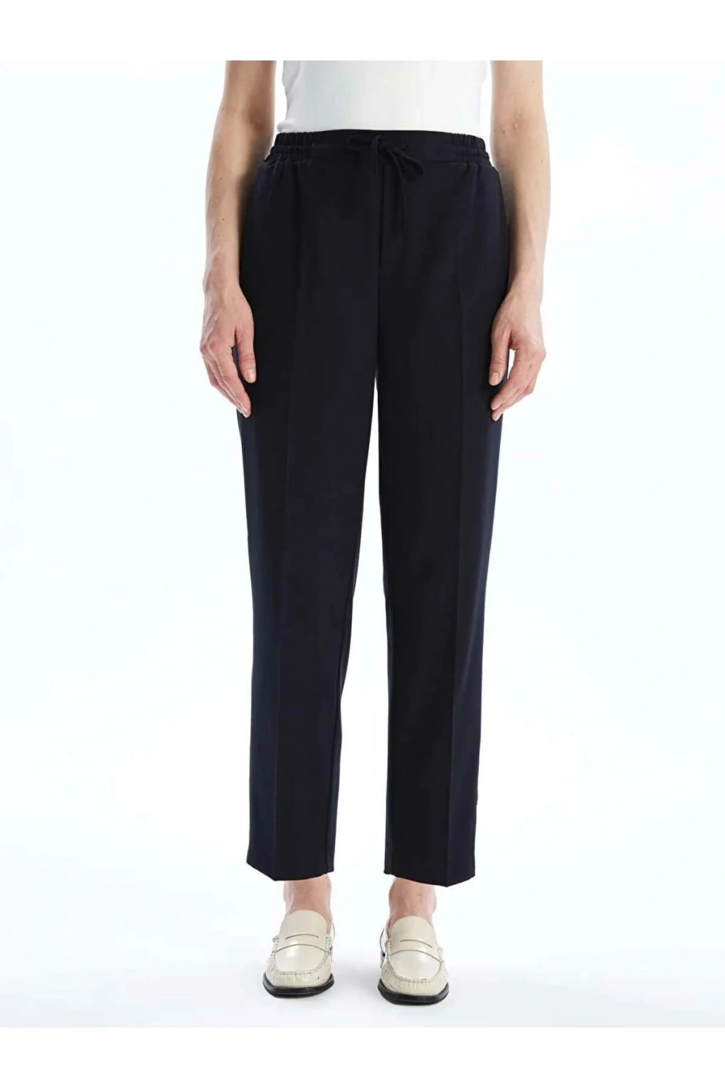 LCW Vision Lacivert Kadın Beli Lastikli Düz Pantolon