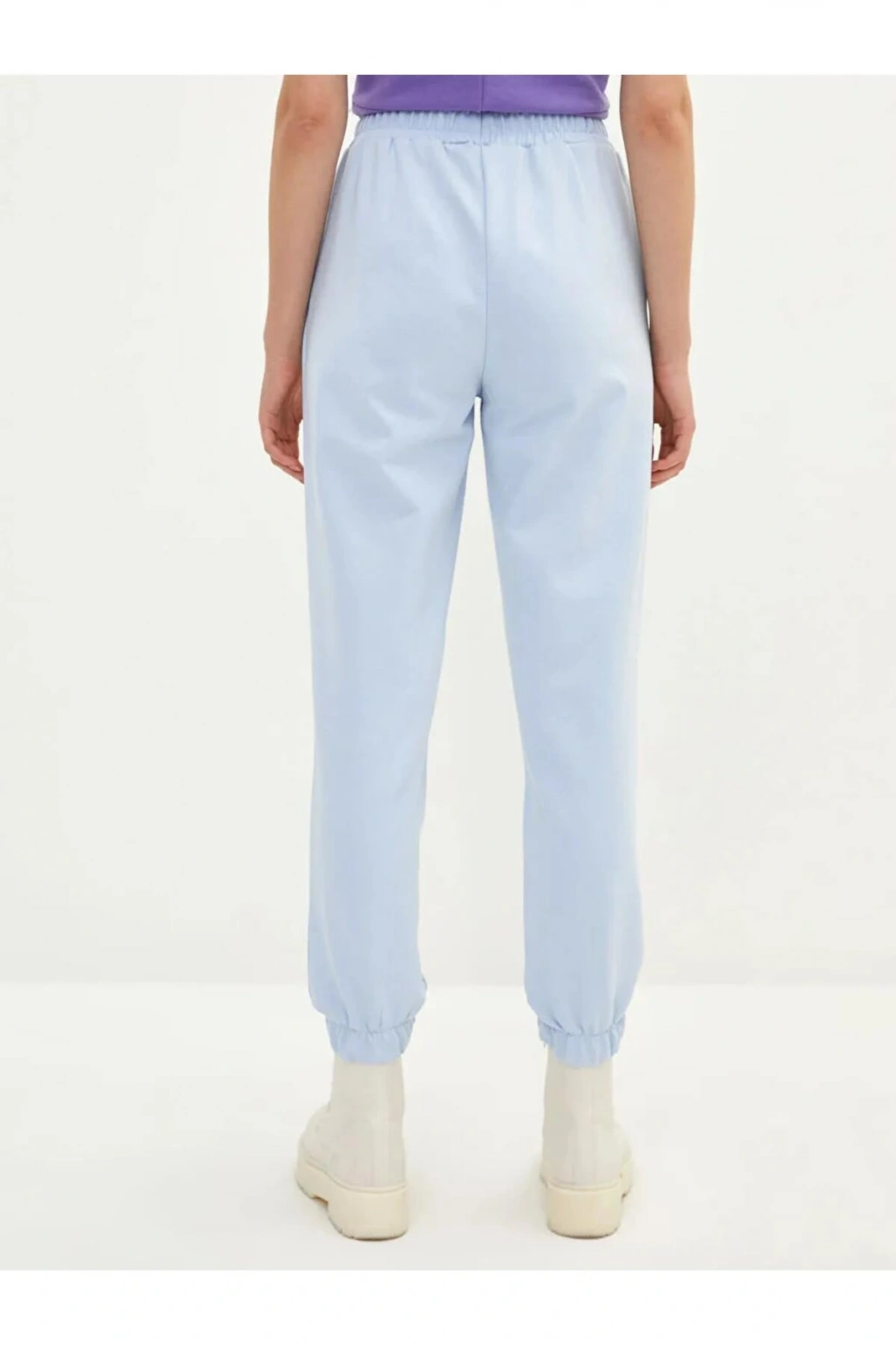 LCW Vision Mavi Beli Lastikli Düz Cep Detaylı Kadın Jogger Eşofman Altı