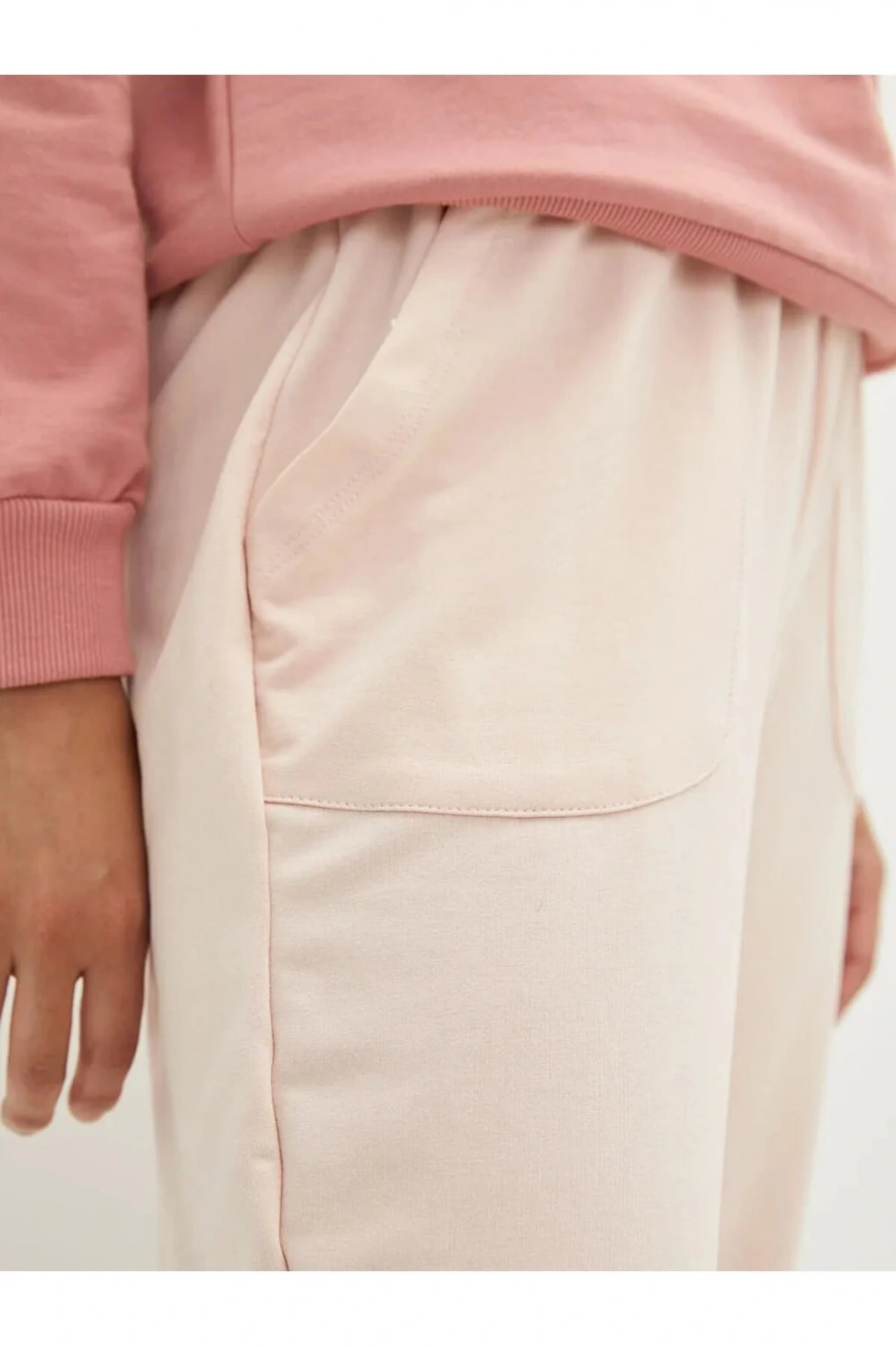 LCW Vision Pembe Beli Lastikli Düz Cep Detaylı Kadın Jogger Eşofman Altı