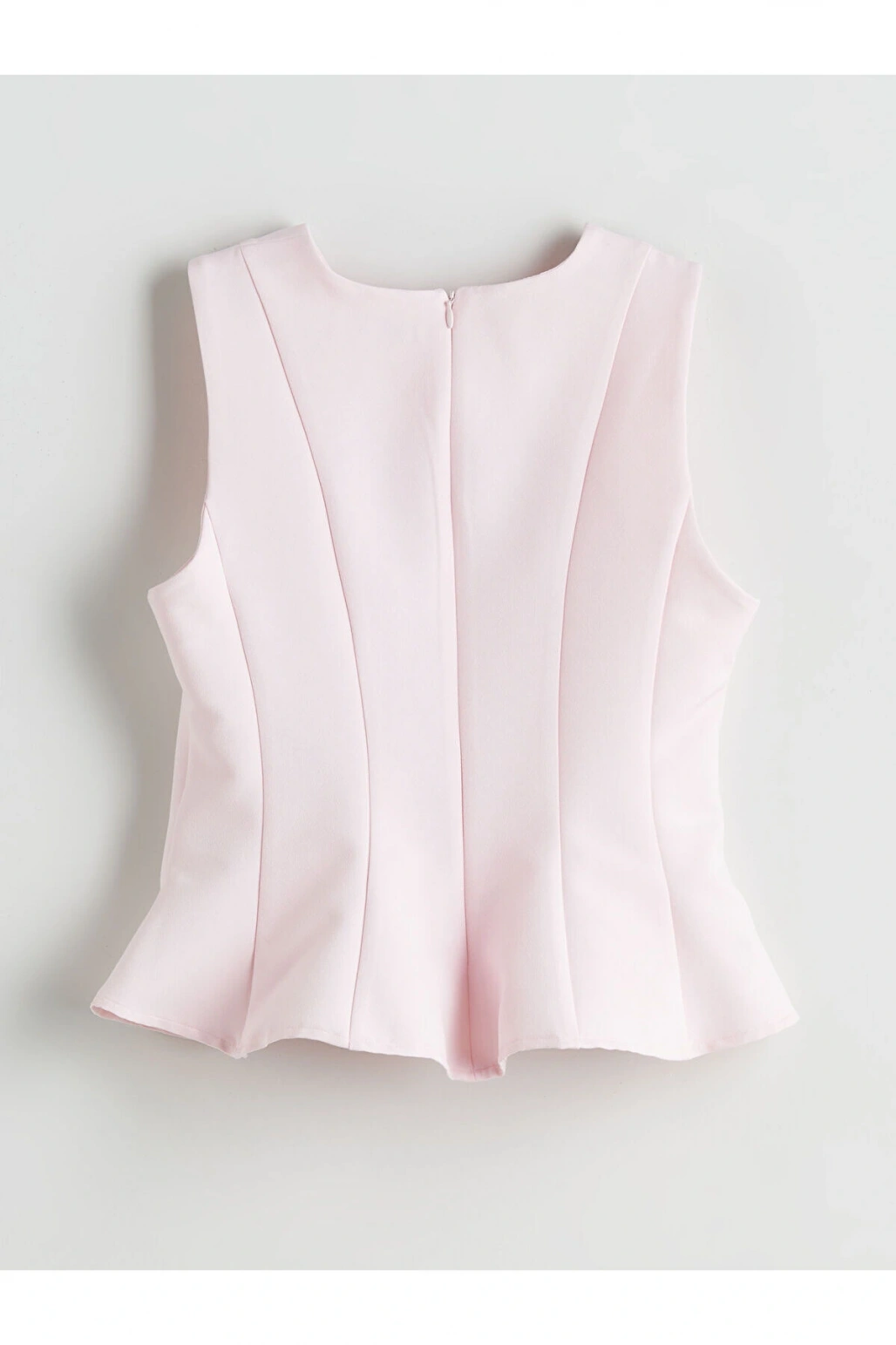 LCW Vision Pembe Bisiklet Yaka Peplum Bluz