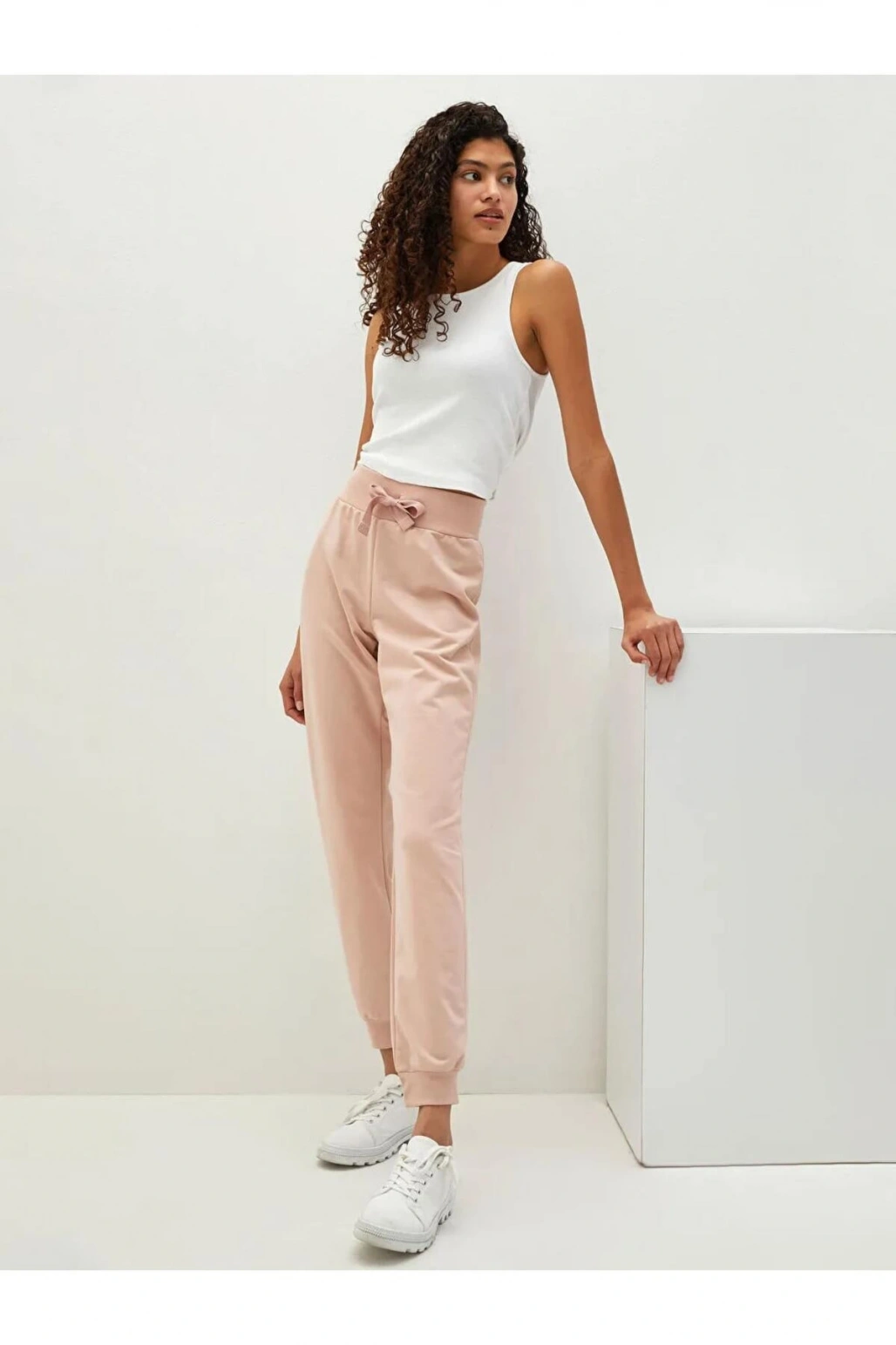 LCW Vision Pembe Kadın Beli Lastikli Düz Eşofman Altı