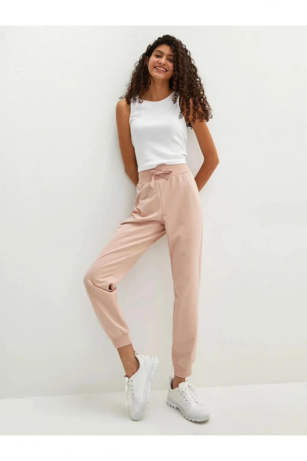 LCW Vision Pembe Kadın Beli Lastikli Düz Eşofman Altı