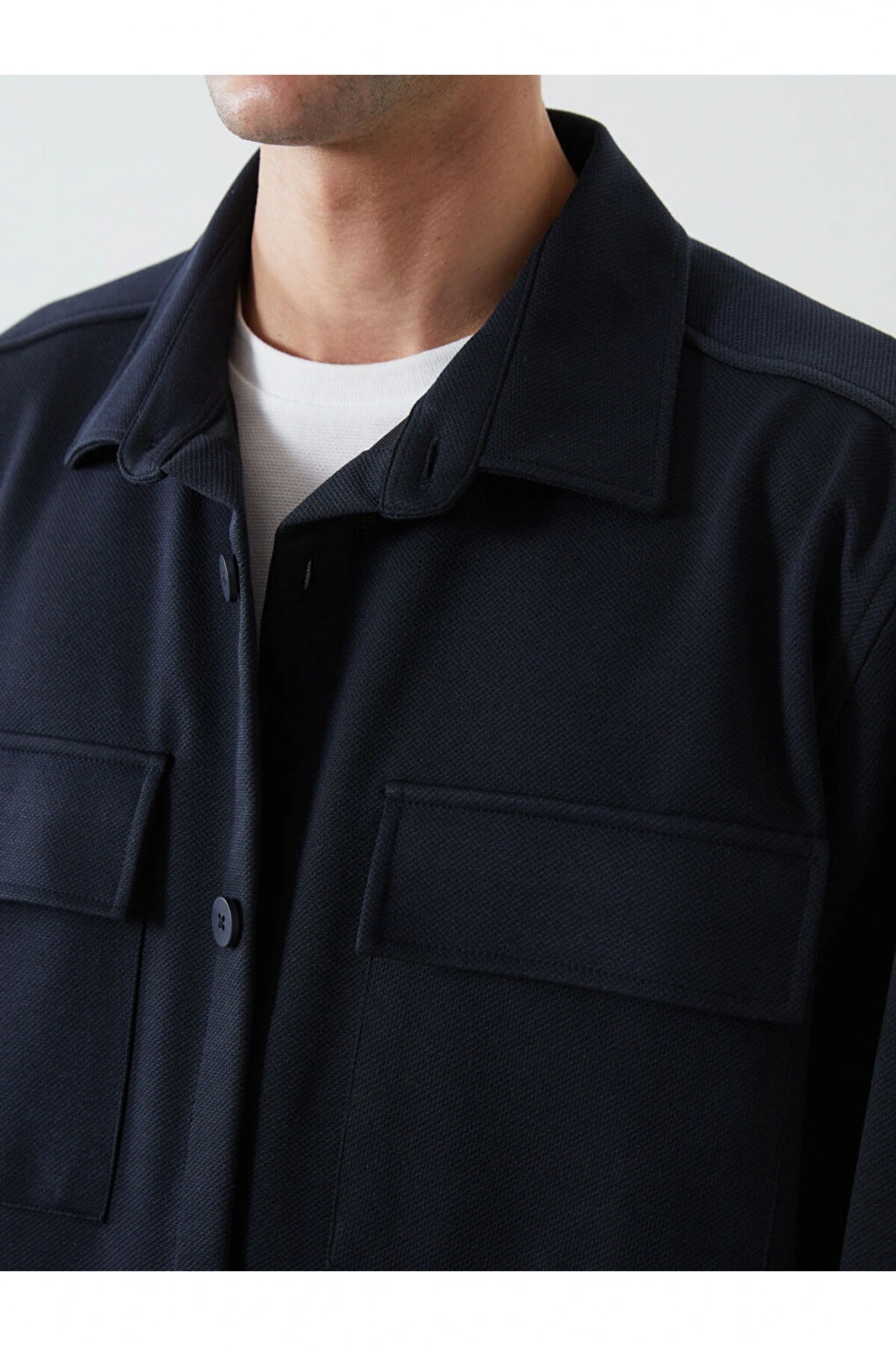 LCW Vision Regular Fit Uzun Kollu Erkek Gömlek Ceket