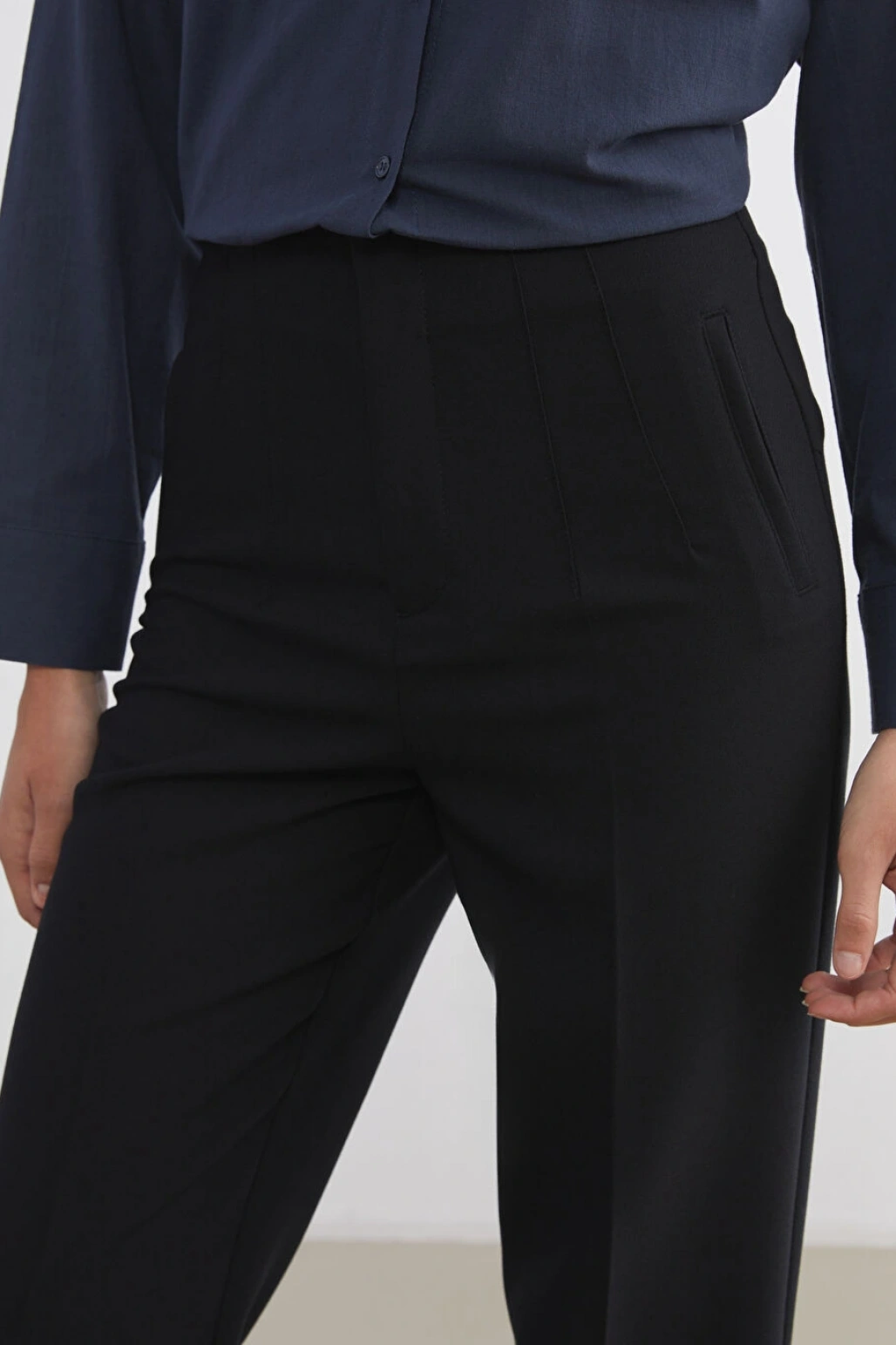 LCW Vision Siyah Dar Fit Geniş Paça Kadın Pantolon