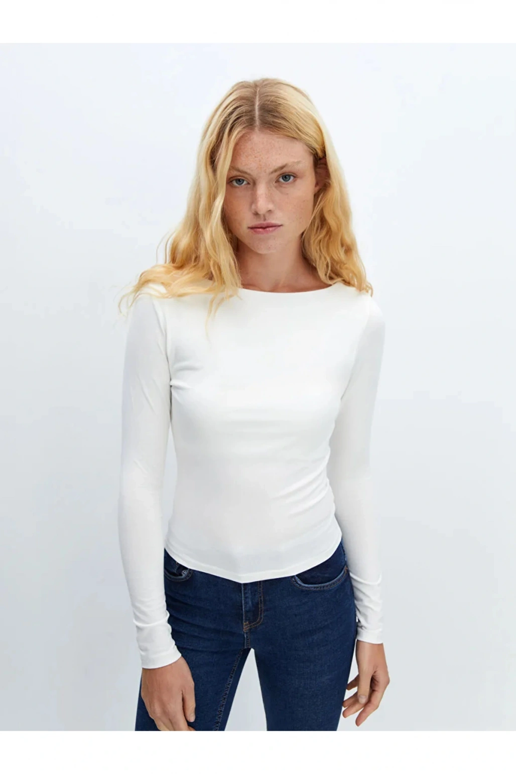 LCW Vision Siyah Kayık Yaka Kadın Body