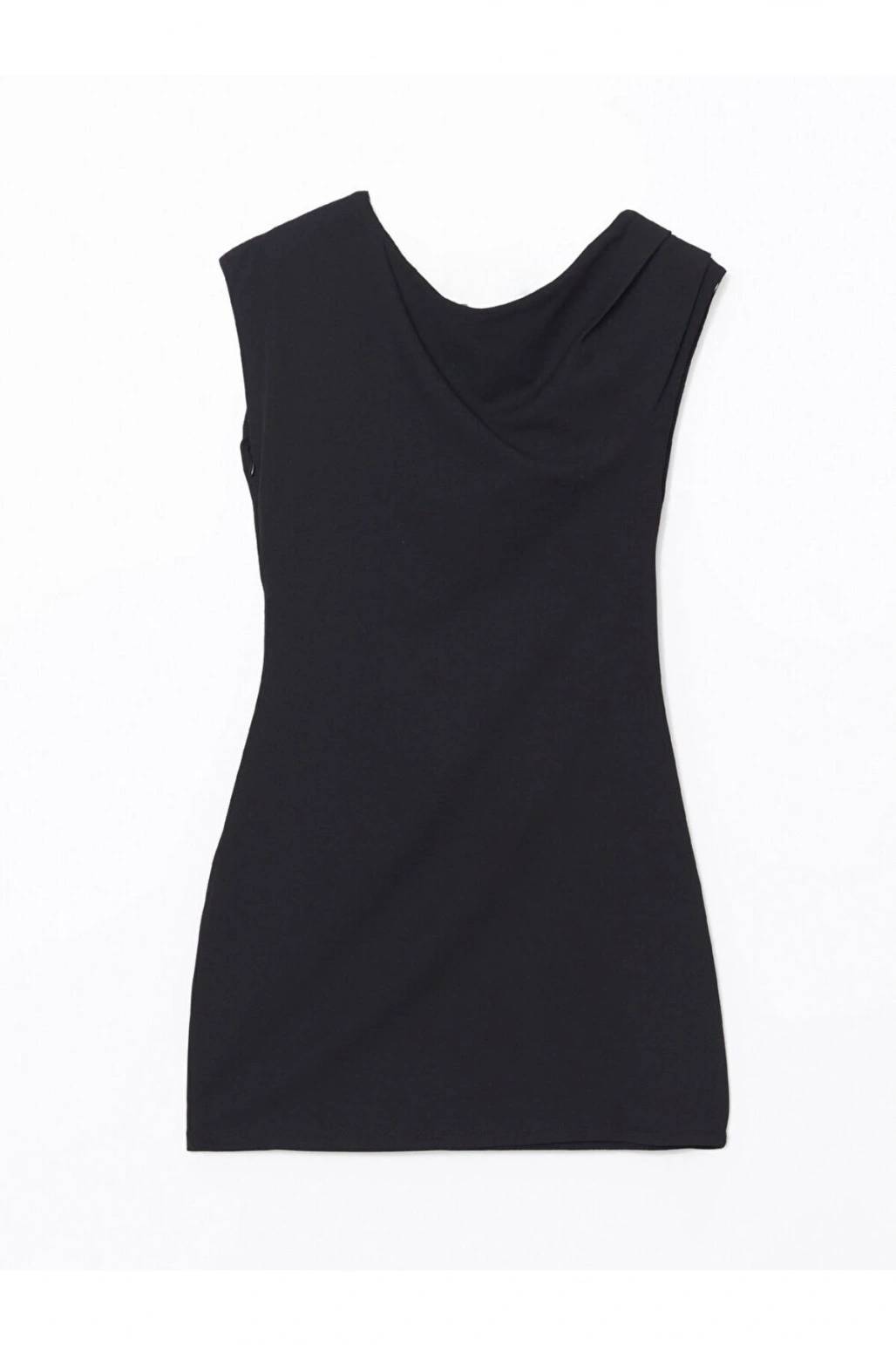 LCW Vision Siyah Kayık Yaka Kadın Elbise