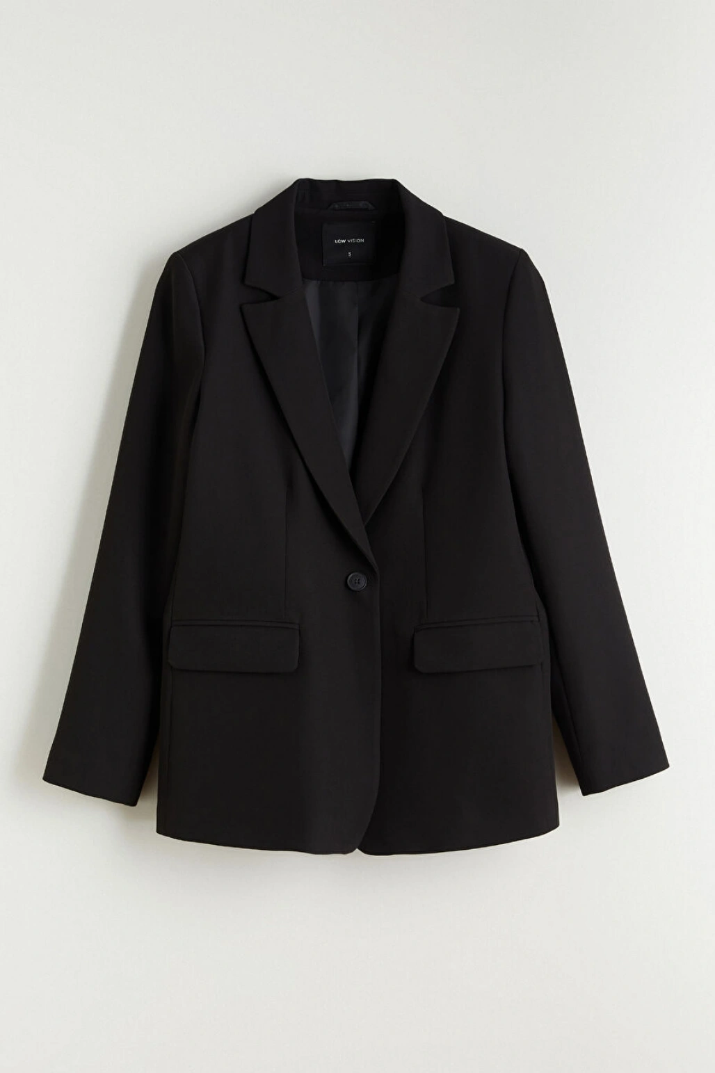 LCW Vision Siyah Krep Kadın Blazer Ceket