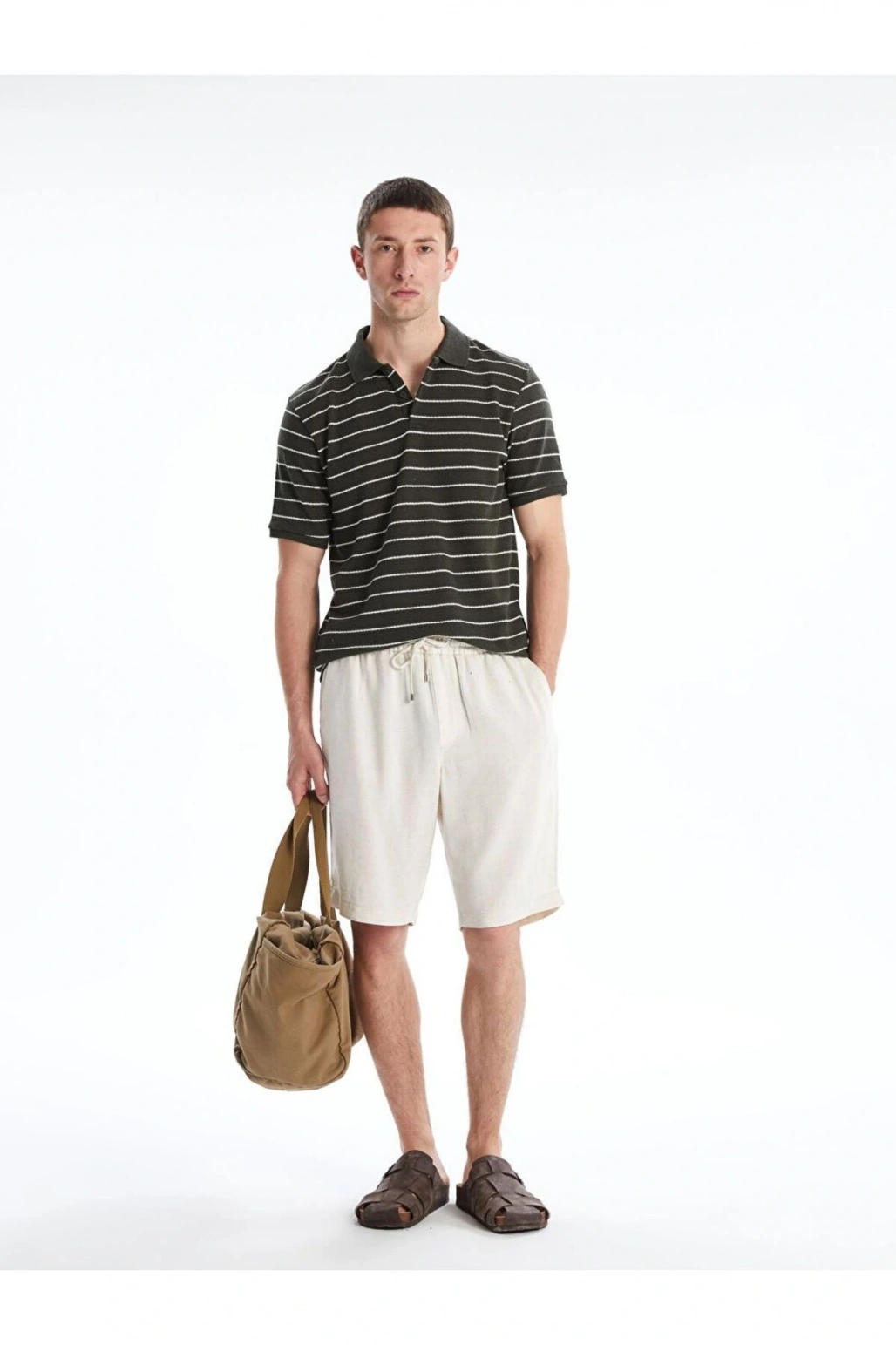 LCW Vision Standart Kalıp Keten Karışımlı Erkek Şort