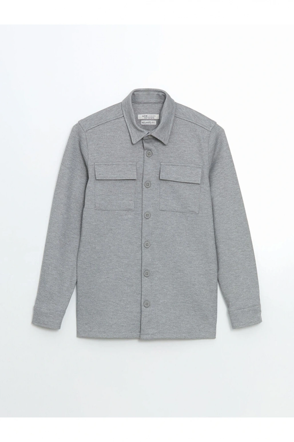 LCW Vision Uzun Kollu Dokulu Erkek Çocuk Gömlek