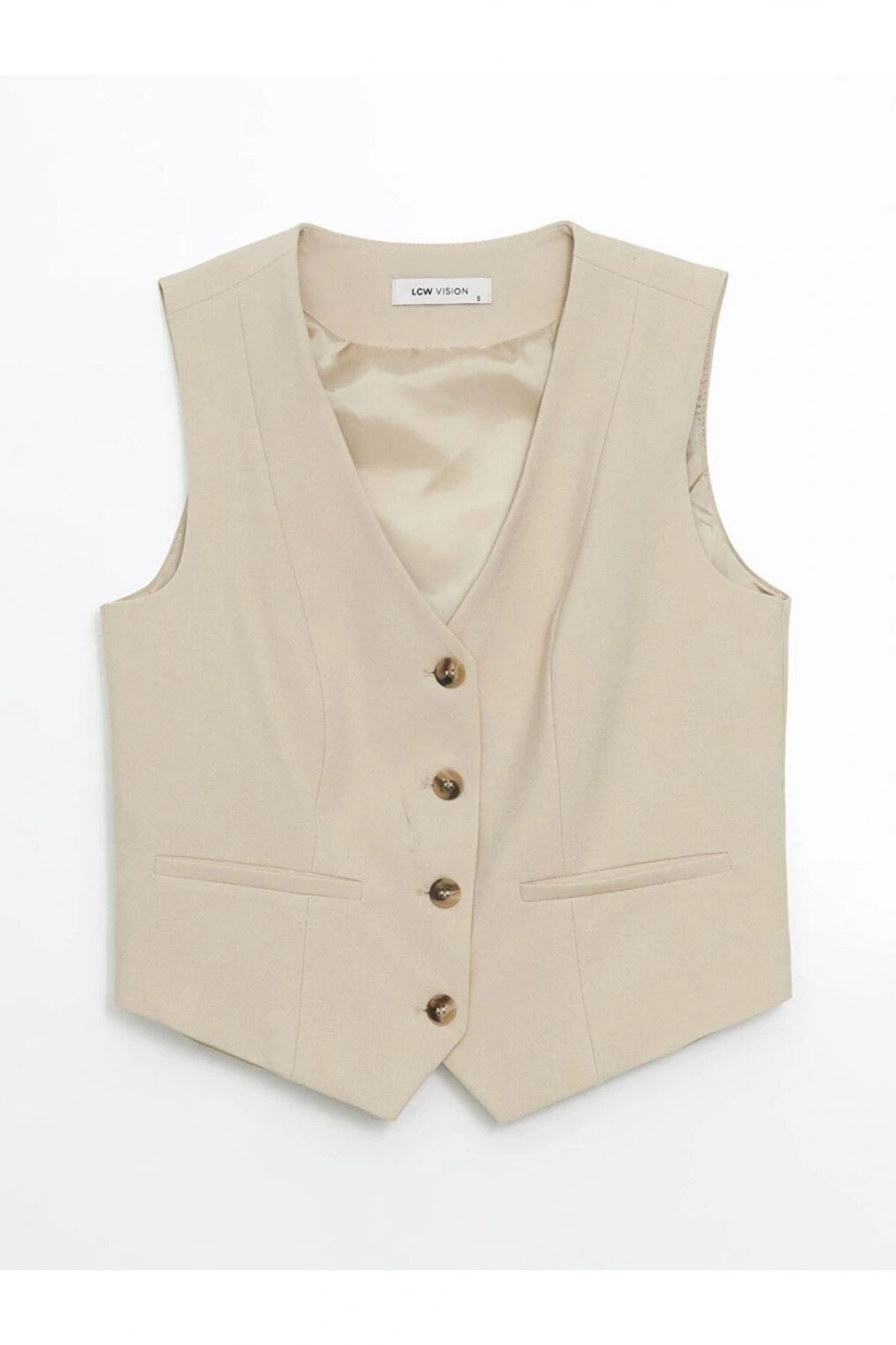 LCW Vision V Yaka Kadın Klasik Yelek