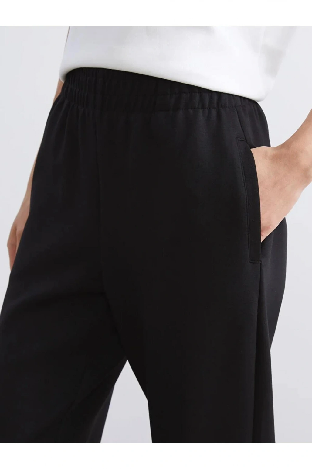 LCW VisionSiyah Beli Lastikli Kadın Jogger Eşofman Altı