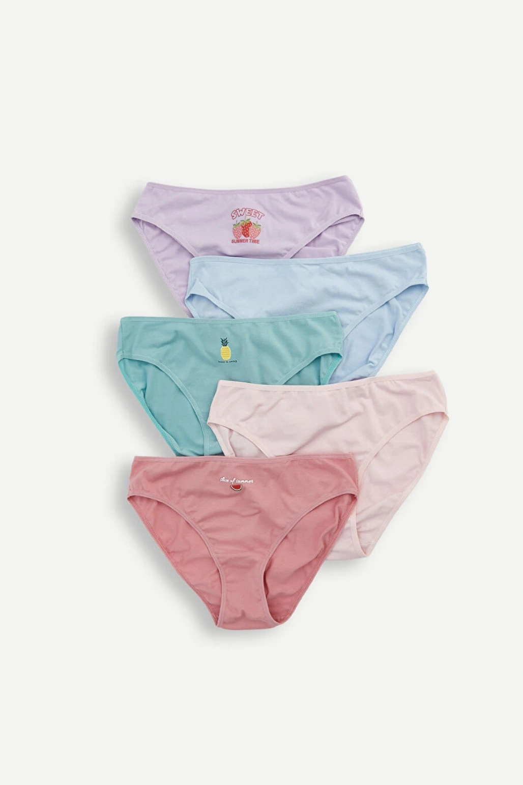 LCW Young Pembe Baskılı Bikini Külot 5li