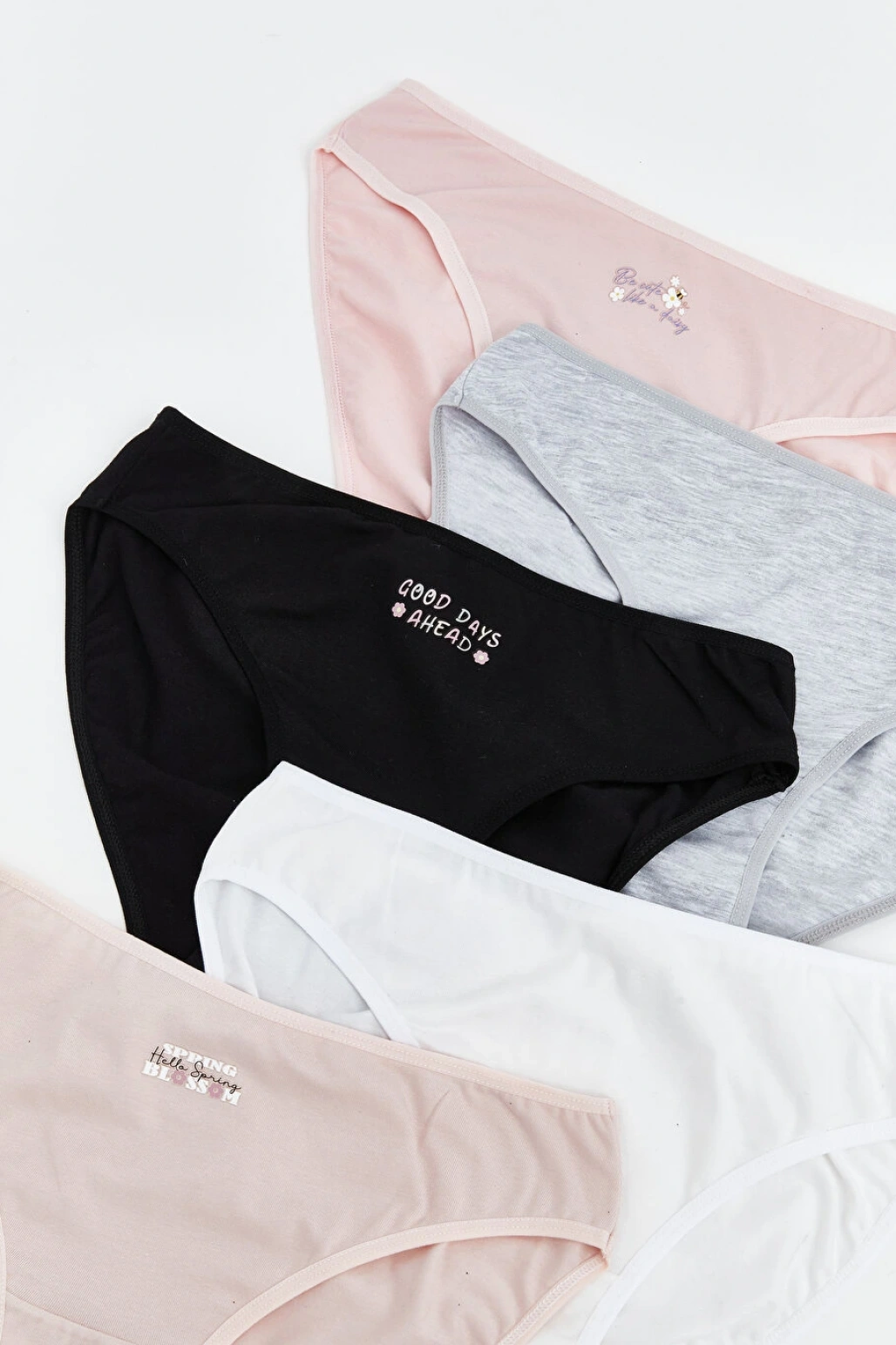 LCW Young Pembe Baskılı Bikini Külot 5li