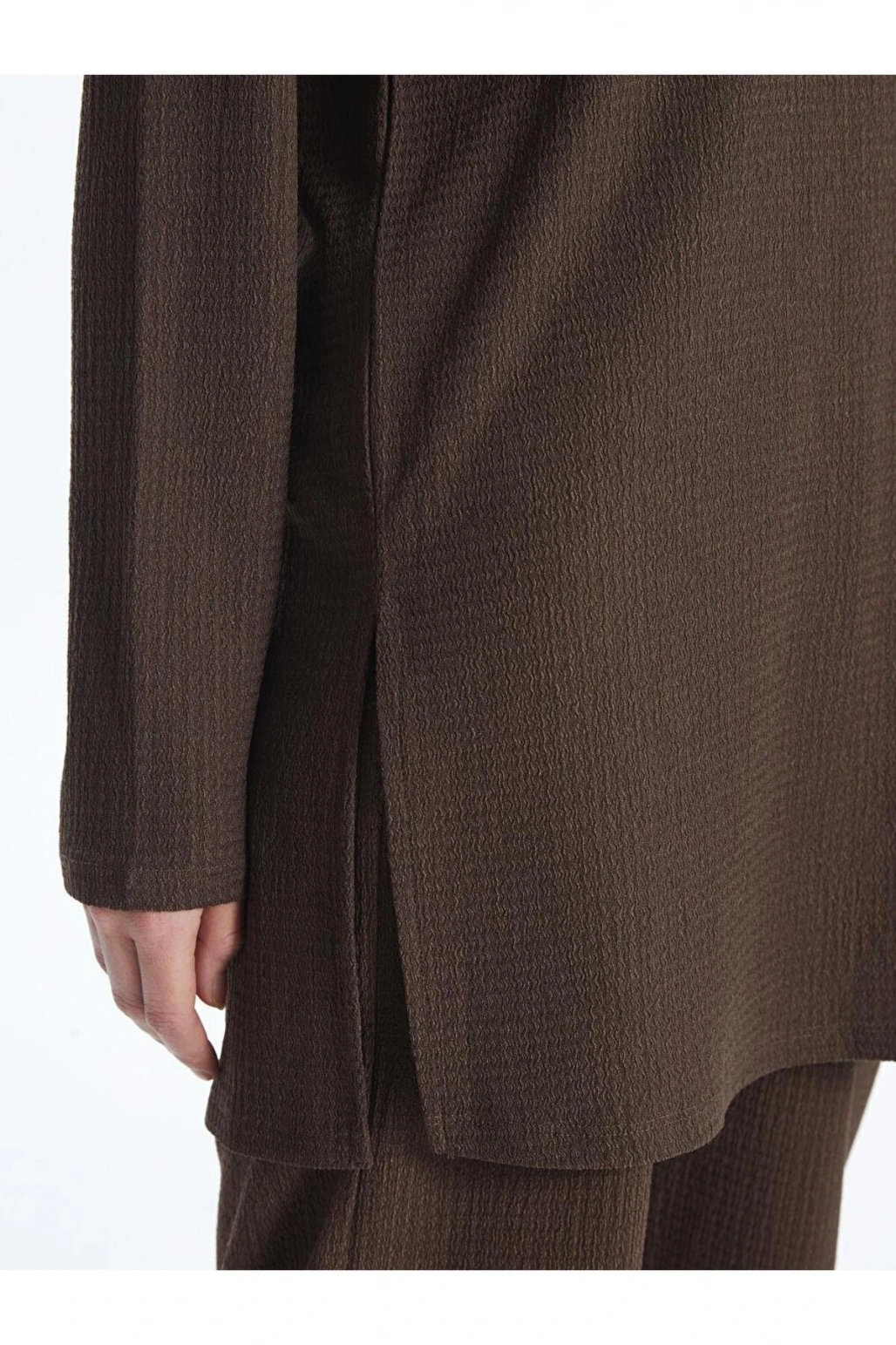 LCWAIKIKI Basic Bisiklet Yaka Dokulu Kadın Tunik