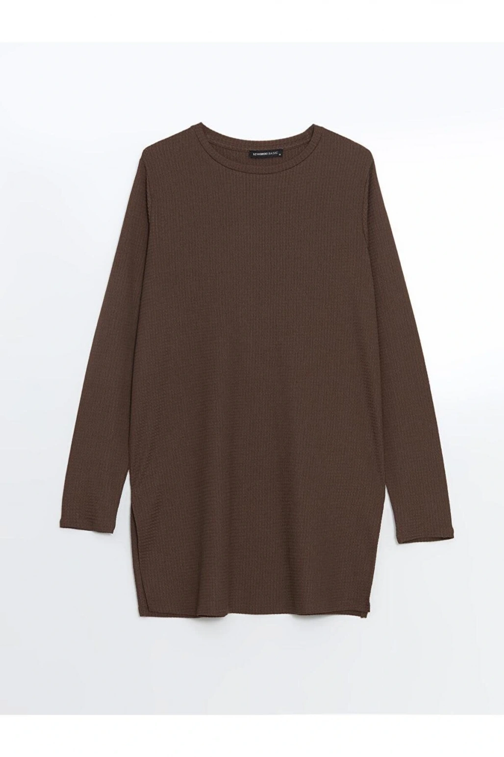 LCWAIKIKI Basic Bisiklet Yaka Dokulu Kadın Tunik