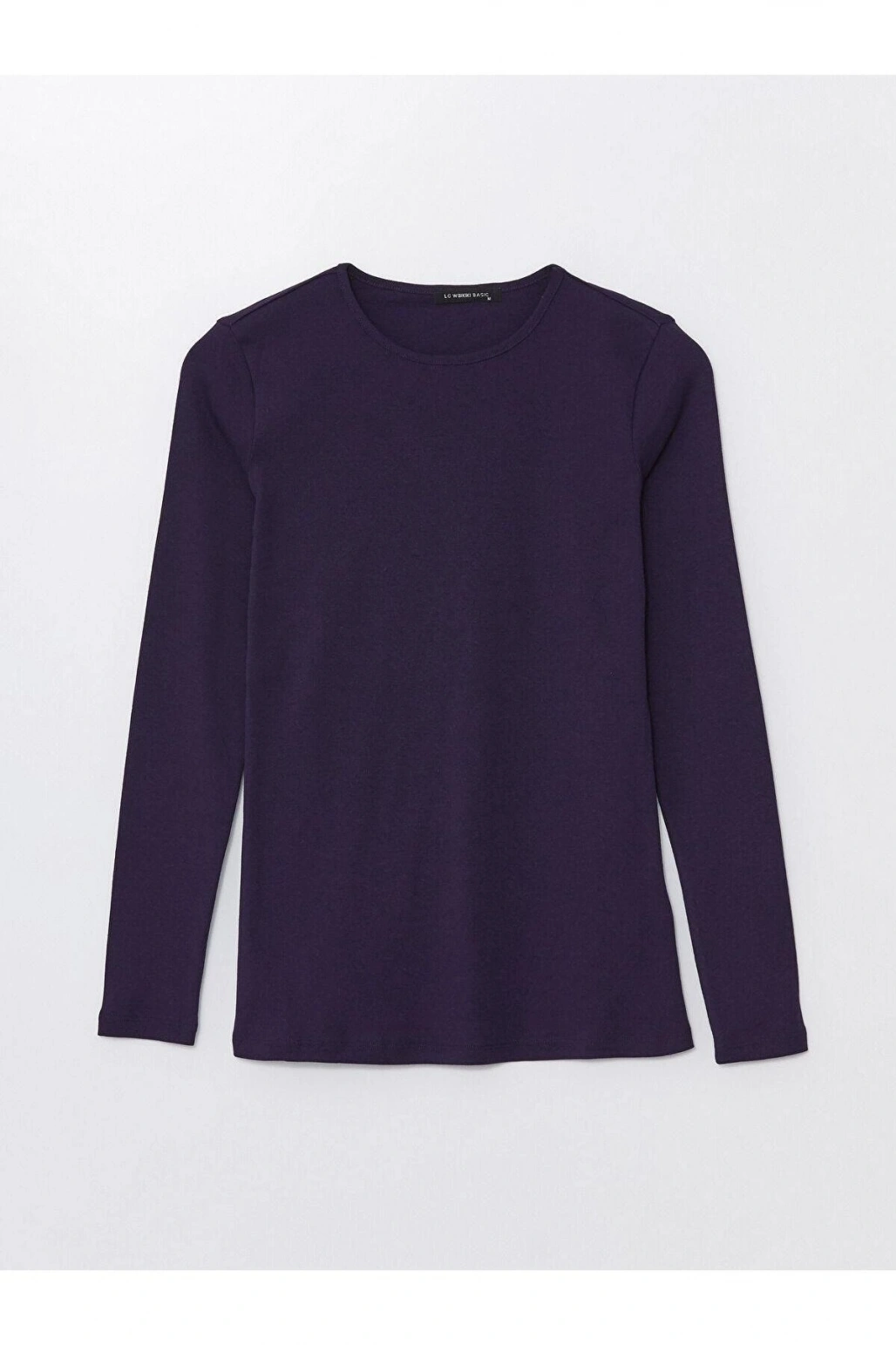 LCWAIKIKI Basic Bisiklet Yaka Düz Uzun Kollu Kadın Body