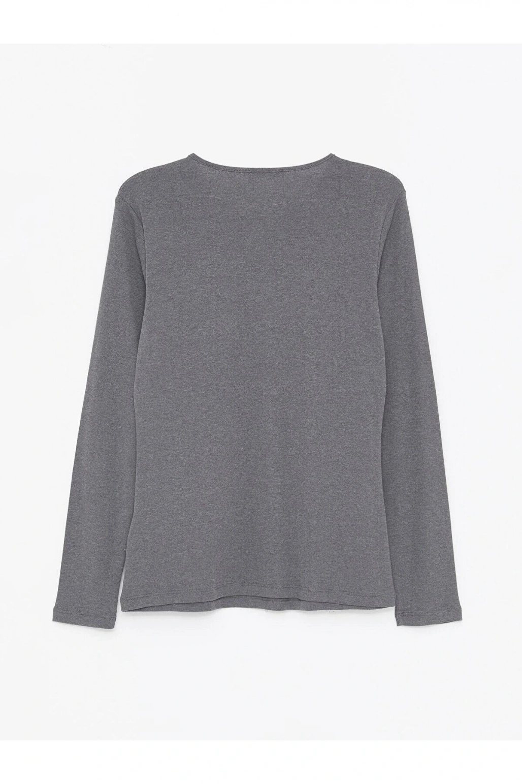 LCWAIKIKI Basic Bisiklet Yaka Düz Uzun Kollu Kadın Body