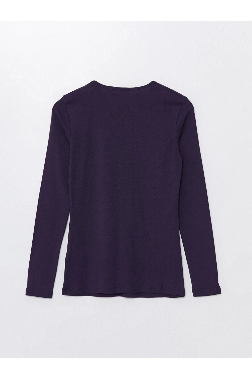 LCWAIKIKI Basic Bisiklet Yaka Düz Uzun Kollu Kadın Body