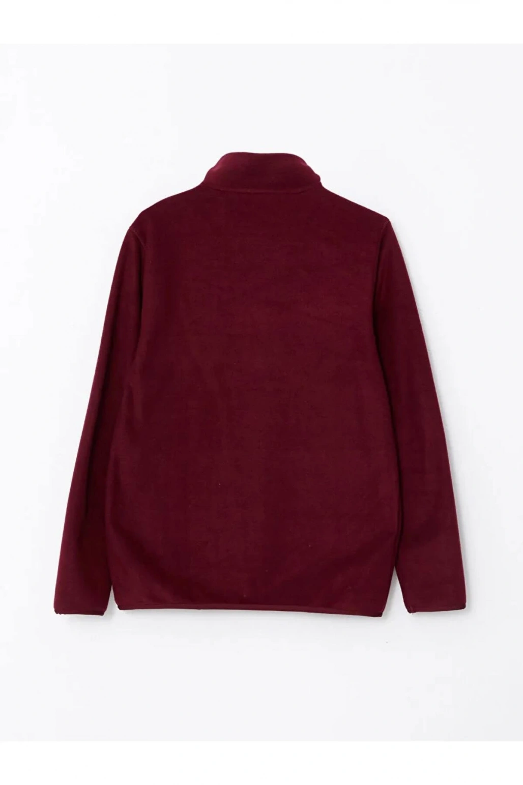 LCWAIKIKI Basic Bordo Rahat Kalıp Dik Yaka Erkek Spor Hırka