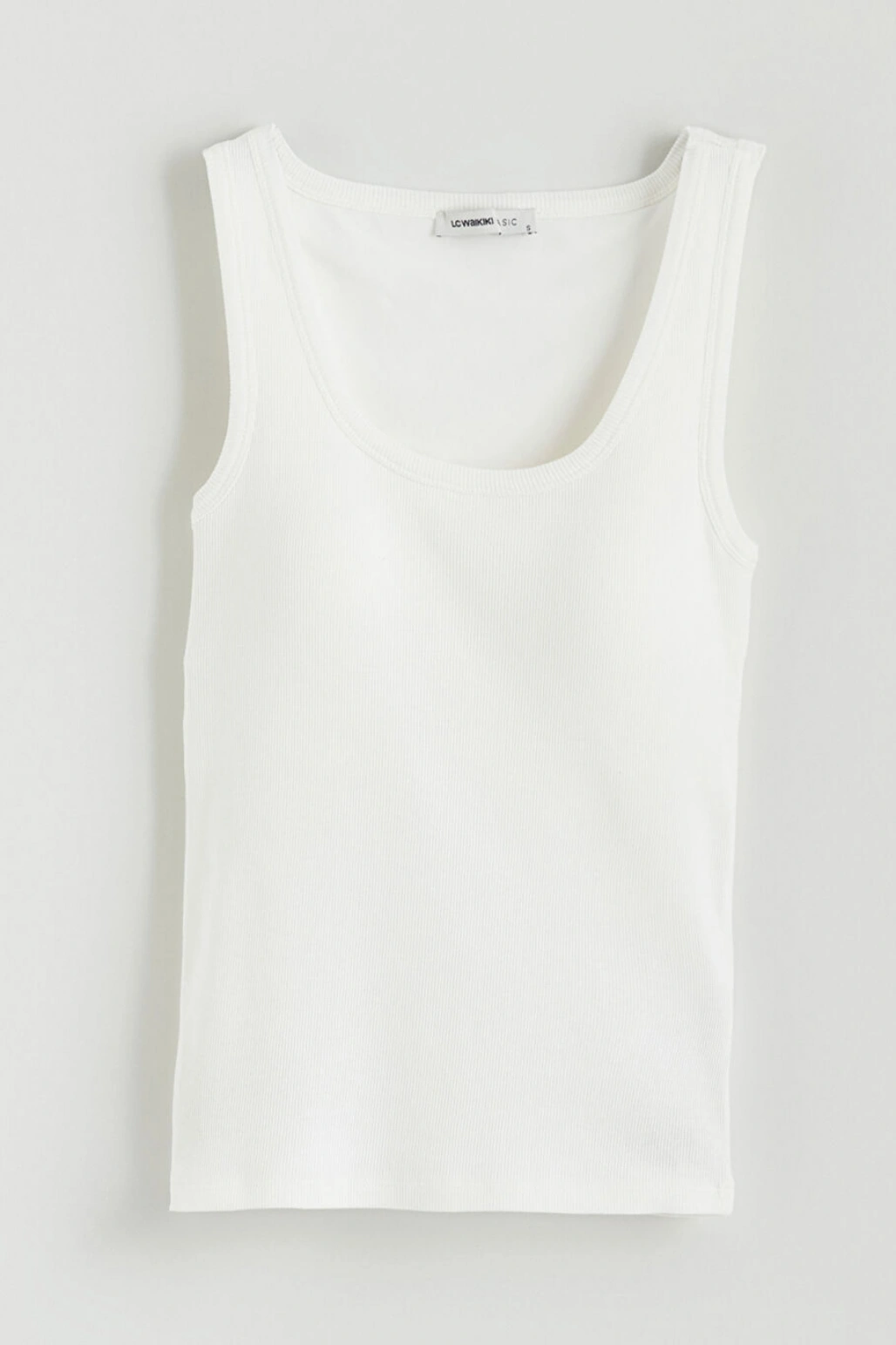 LCWAIKIKI Basic Ekru U Yaka Fitilli Kadın Atlet