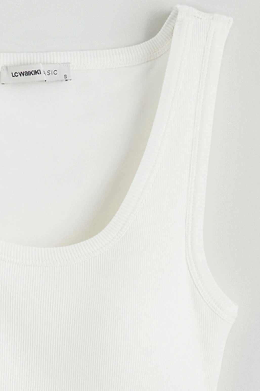 LCWAIKIKI Basic Ekru U Yaka Fitilli Kadın Atlet