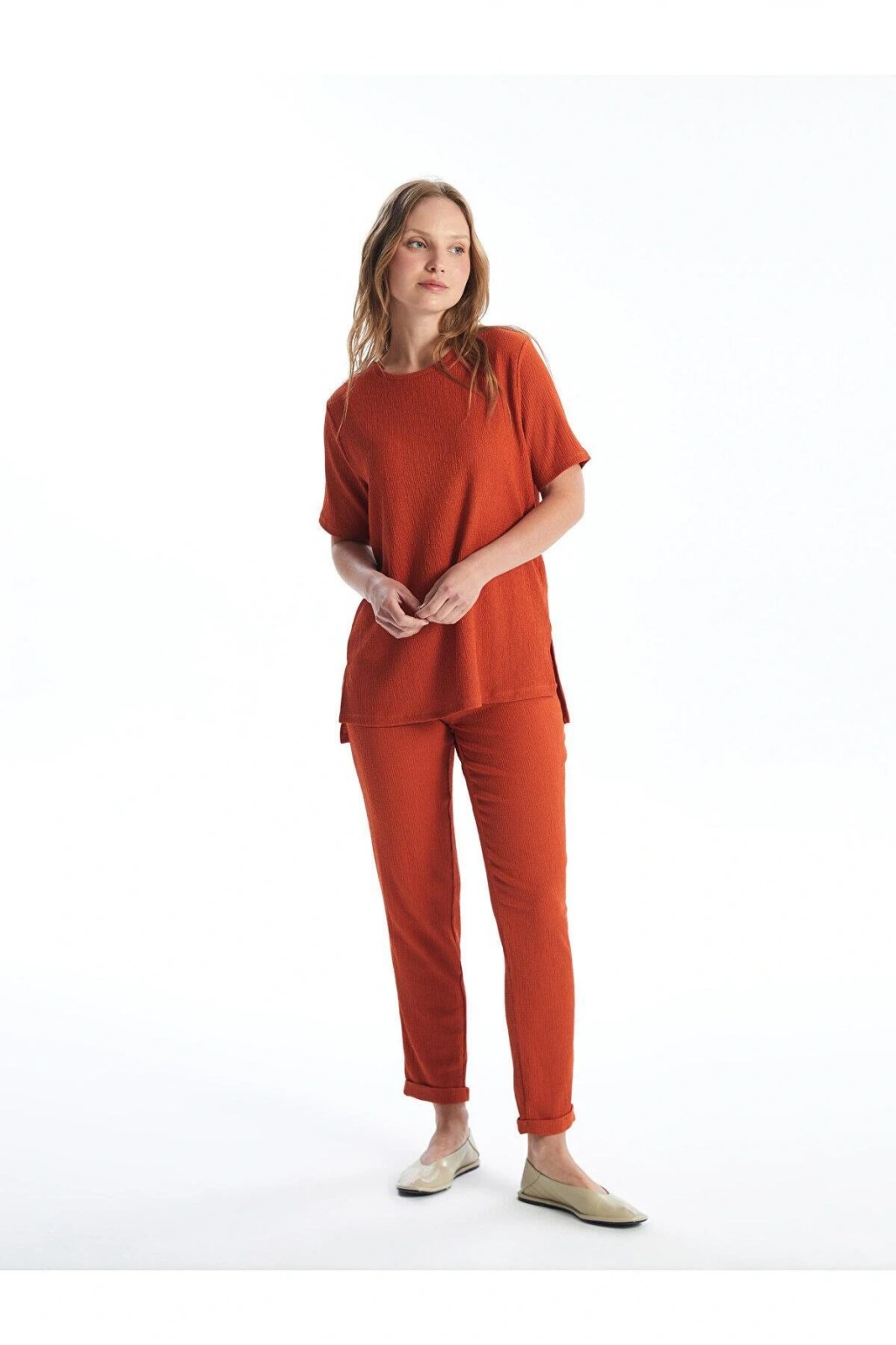 LCWAIKIKI Basic Kadın Beli Lastikli Düz Pantolon