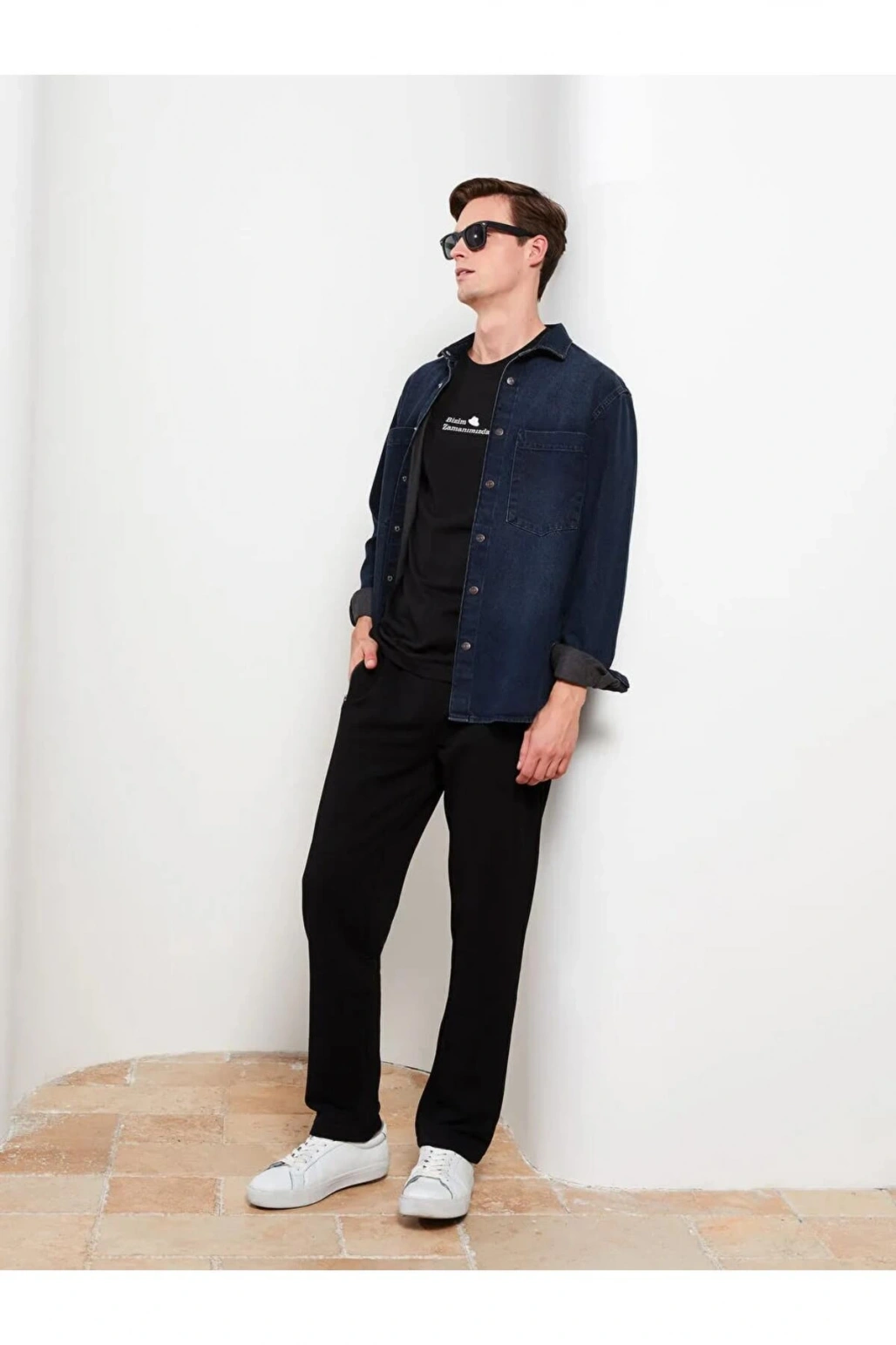 LCWAIKIKI Basic Siyah Rahat Kalıp Erkek Eşofman Altı