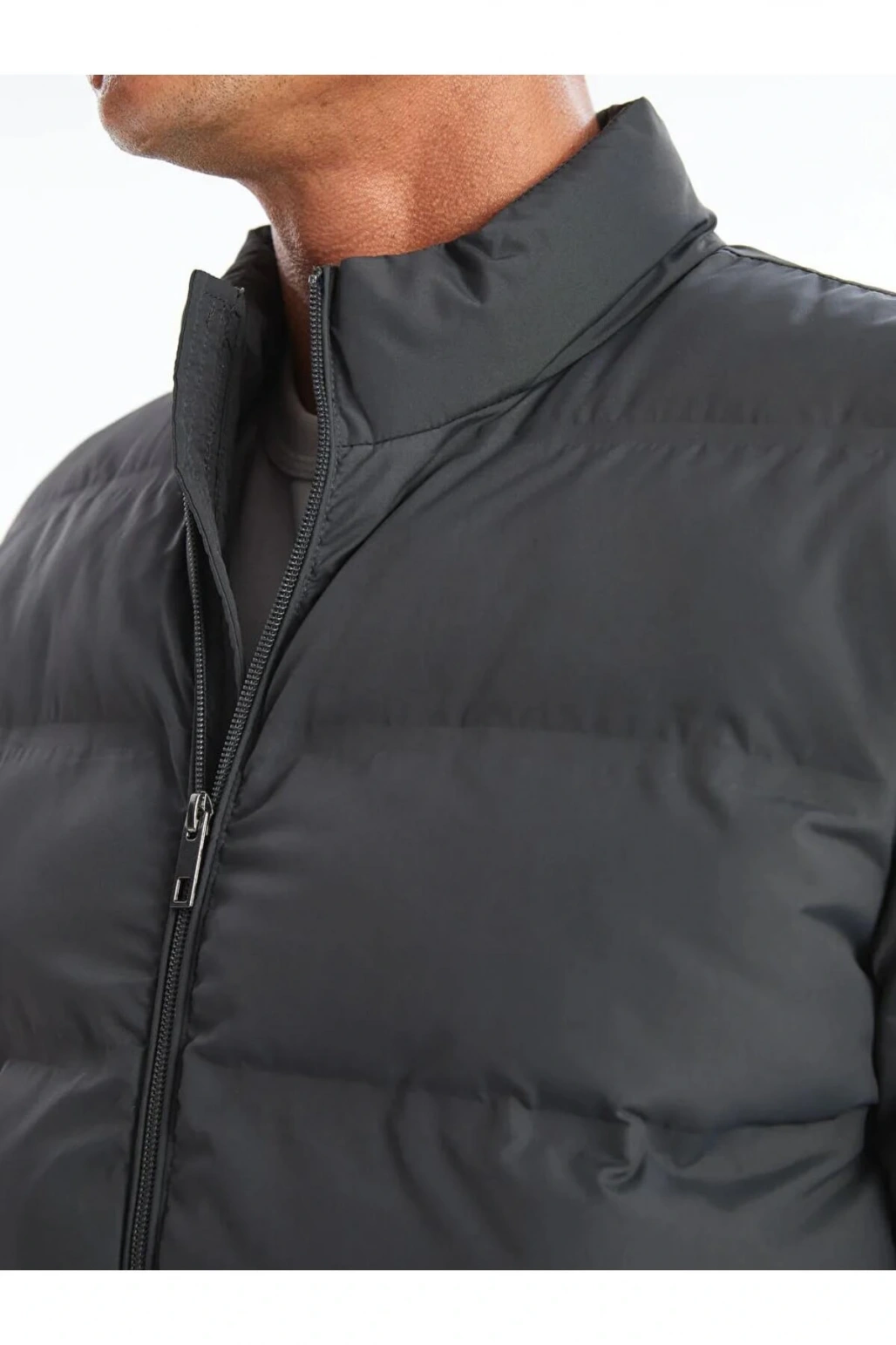 LCWAIKIKI Classic Antrasit Standart Kalıp Dik Yaka Erkek Şişme Mont