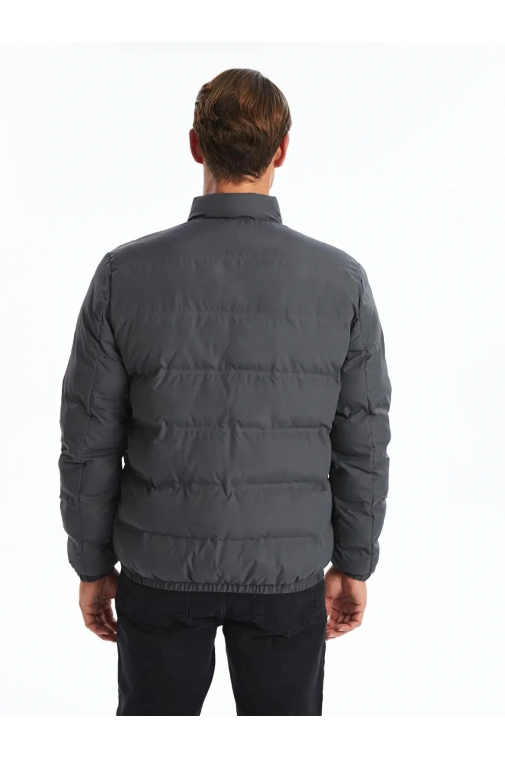 LCWAIKIKI Classic Antrasit Standart Kalıp Dik Yaka Erkek Şişme Mont