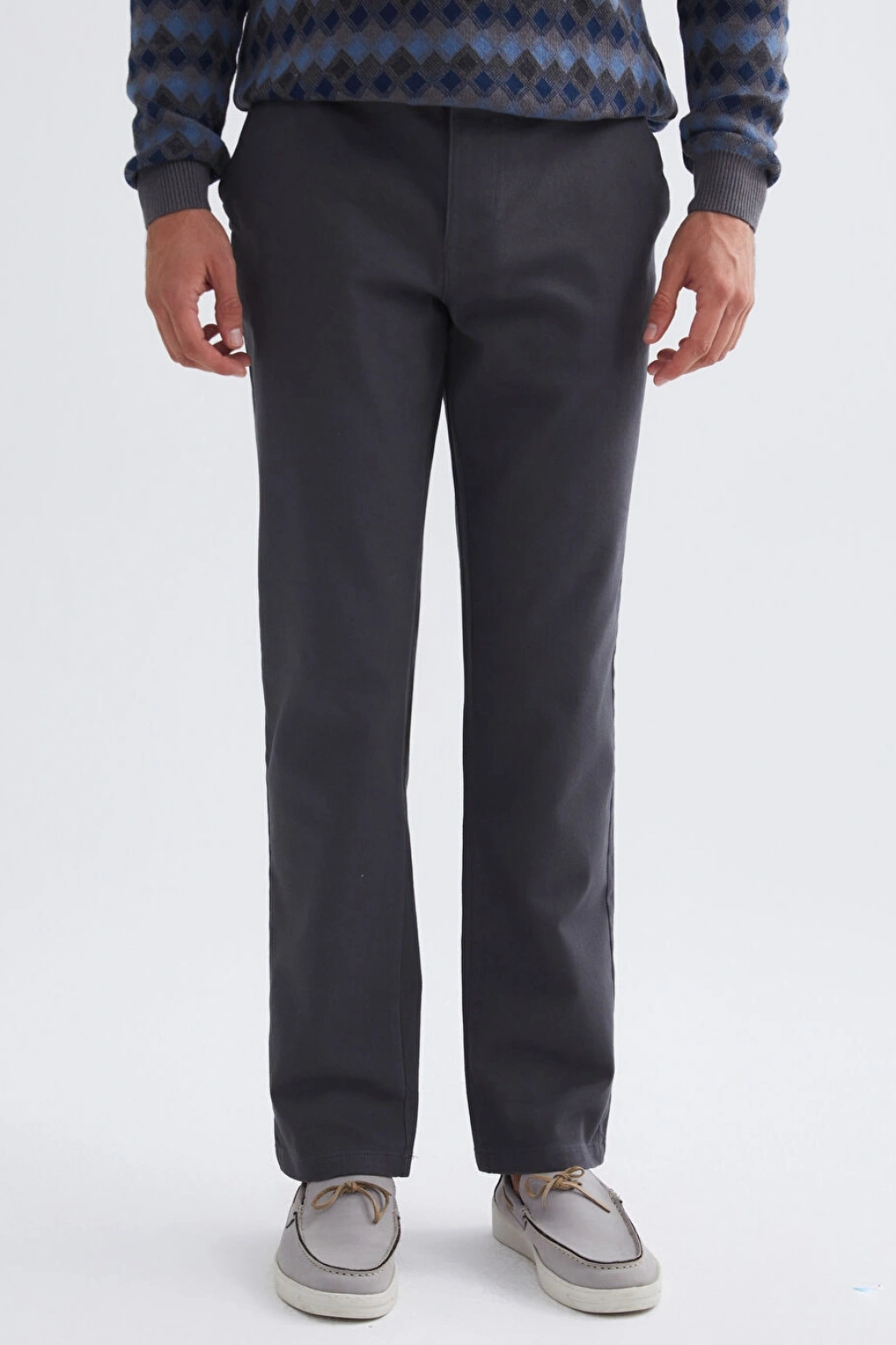 LCWAIKIKI Classic Antrasit Standart Kalıp Erkek Chino Pantolon