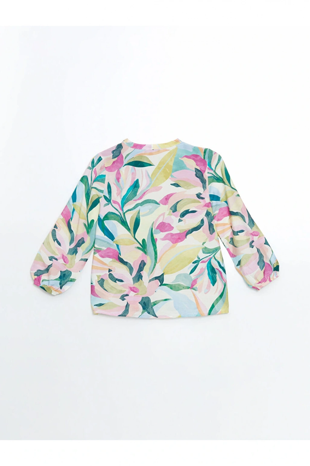 LCWAIKIKI Classic Bağlamalı Yaka Çiçekli Kadın Bluz