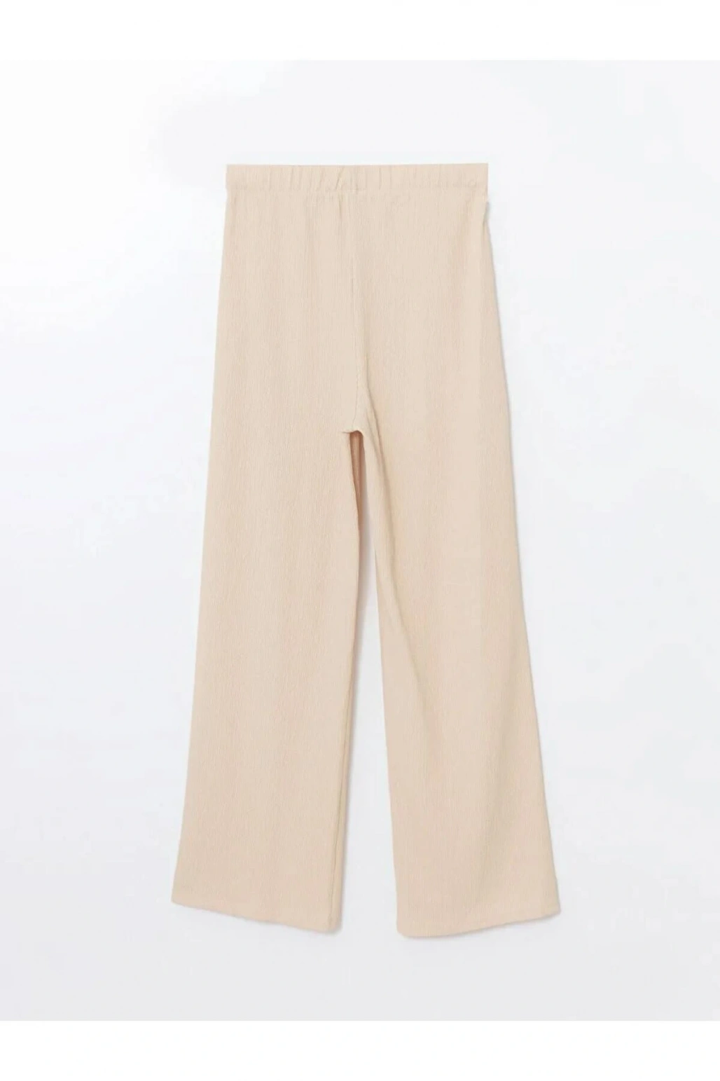 LCWAIKIKI Classic Bej Beli Lastikli Dokulu Kadın Pantolon