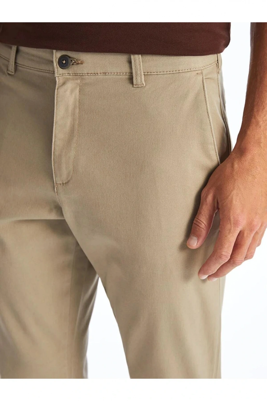 LCWAIKIKI Classic Bej Dar Kalıp Erkek Chino Pantolon