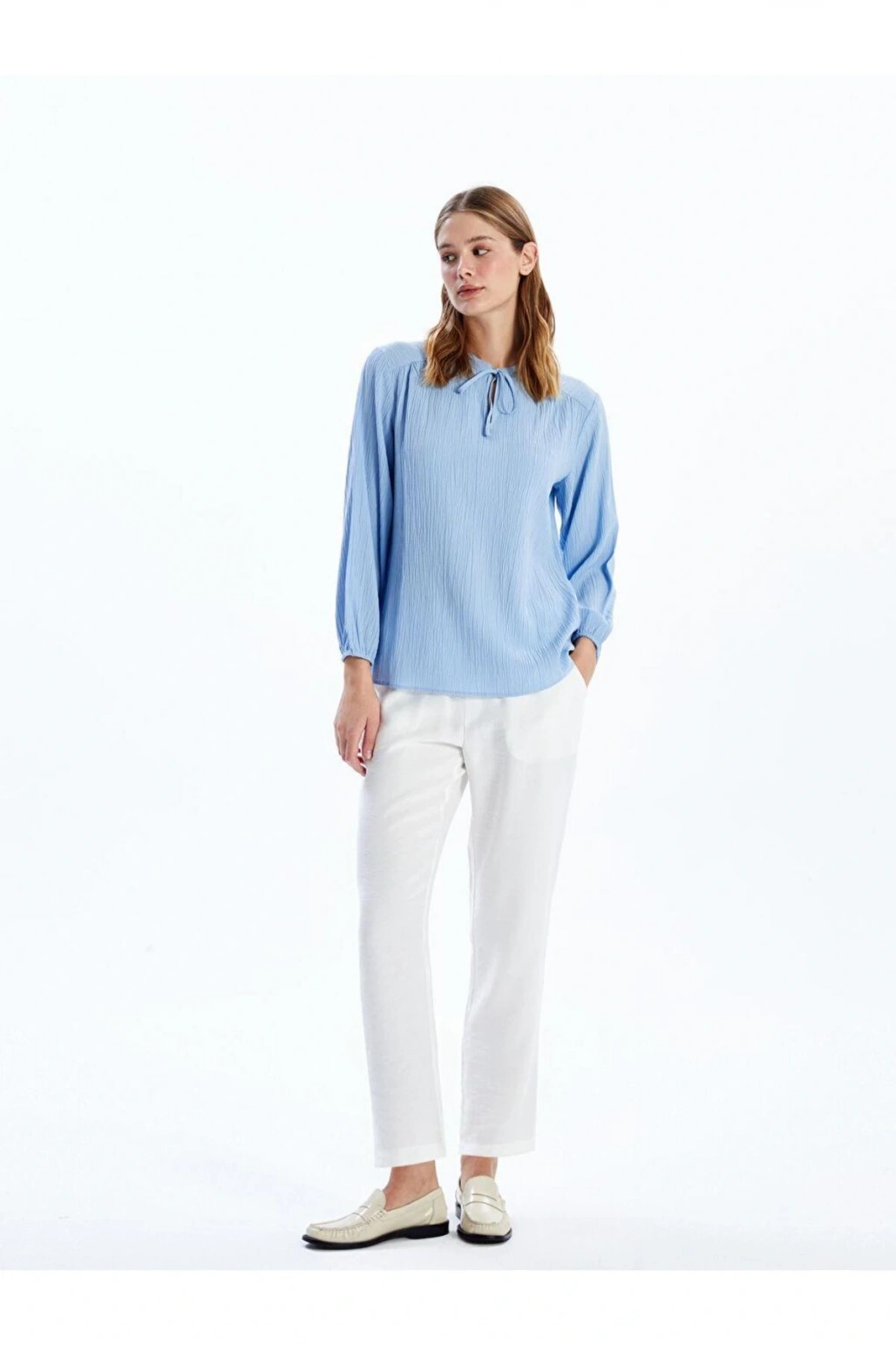 LCWAIKIKI Classic Beli Lastikli Loose Fit Kadın Pantolon