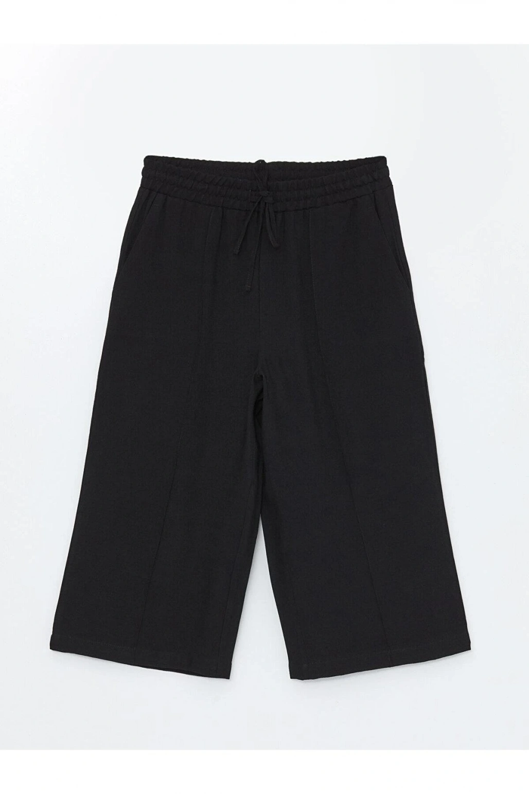 LCWAIKIKI Classic Beli Lastikli Rahat Kalıp Kadın Kapri