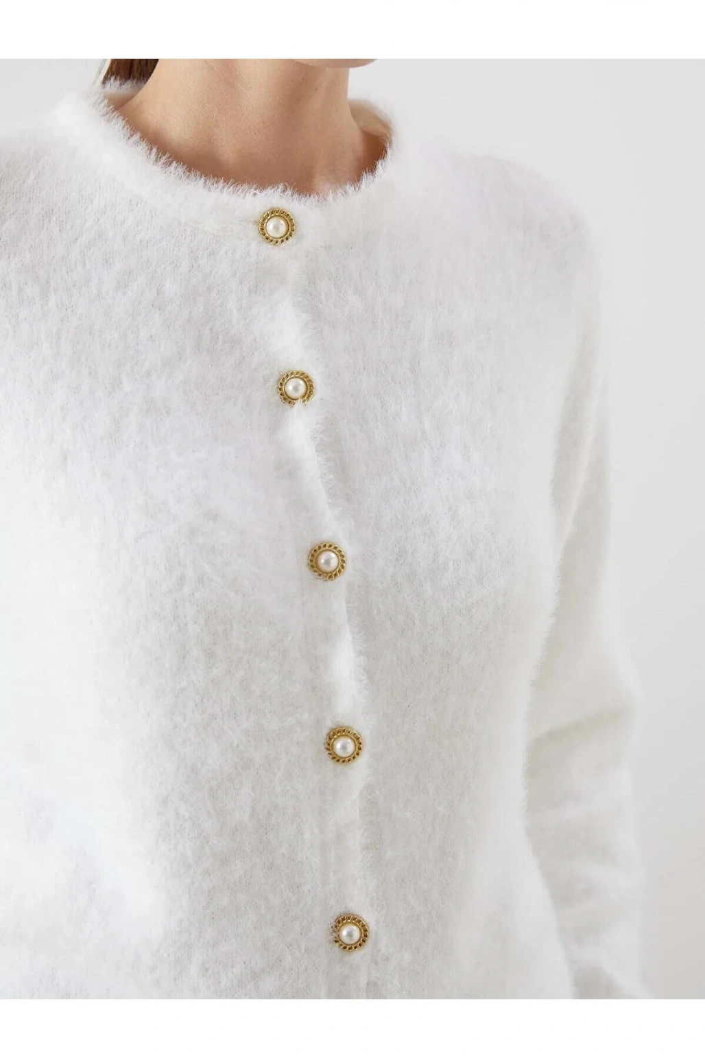 LCWAIKIKI Classic Bisiklet Yaka Kadın Triko Hırka (W5)