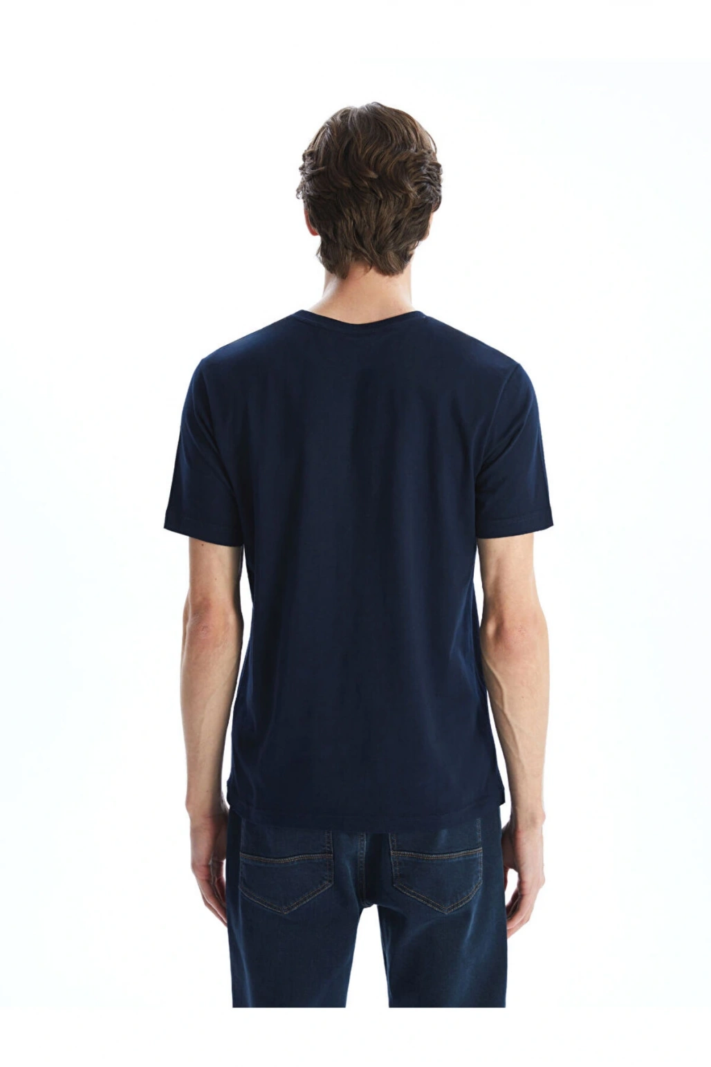 LCWAIKIKI Classic Bisiklet Yaka Kısa Kollu Baskılı Penye Erkek Tişört