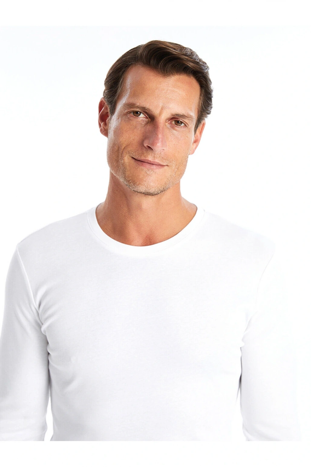 LCWAIKIKI Classic Bisiklet Yaka Uzun Kollu Penye Erkek Tişört (W4)