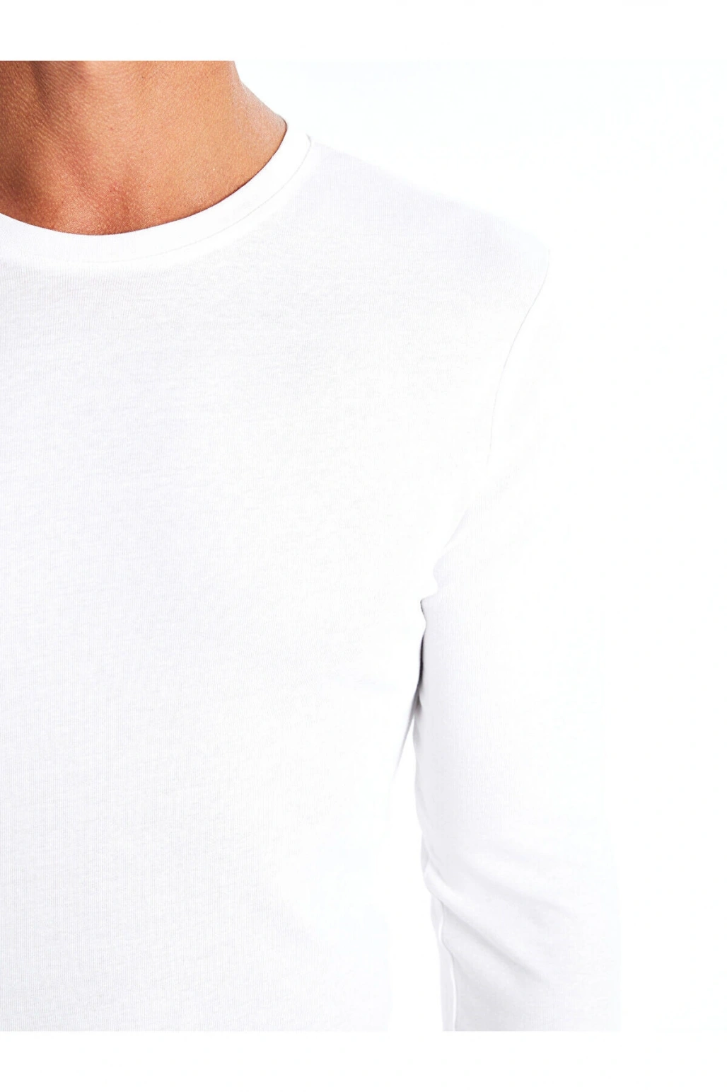 LCWAIKIKI Classic Bisiklet Yaka Uzun Kollu Penye Erkek Tişört (W4)