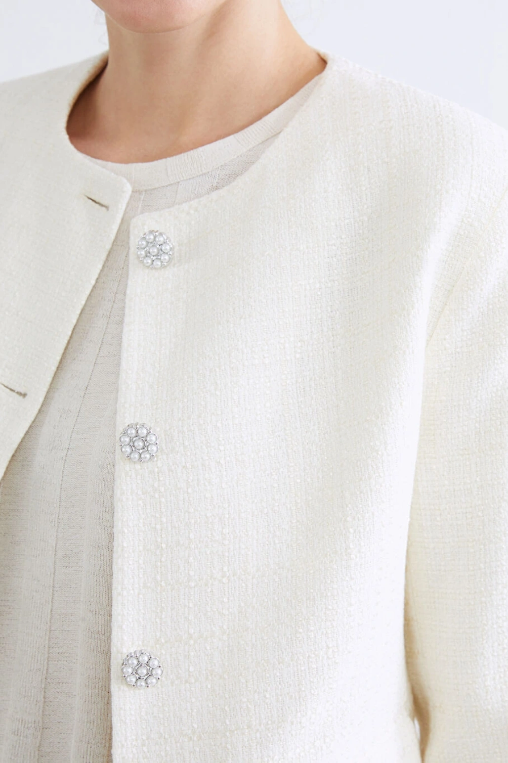 LCWAIKIKI Classic Ekru Bisiklet Yaka Kadın Ceket