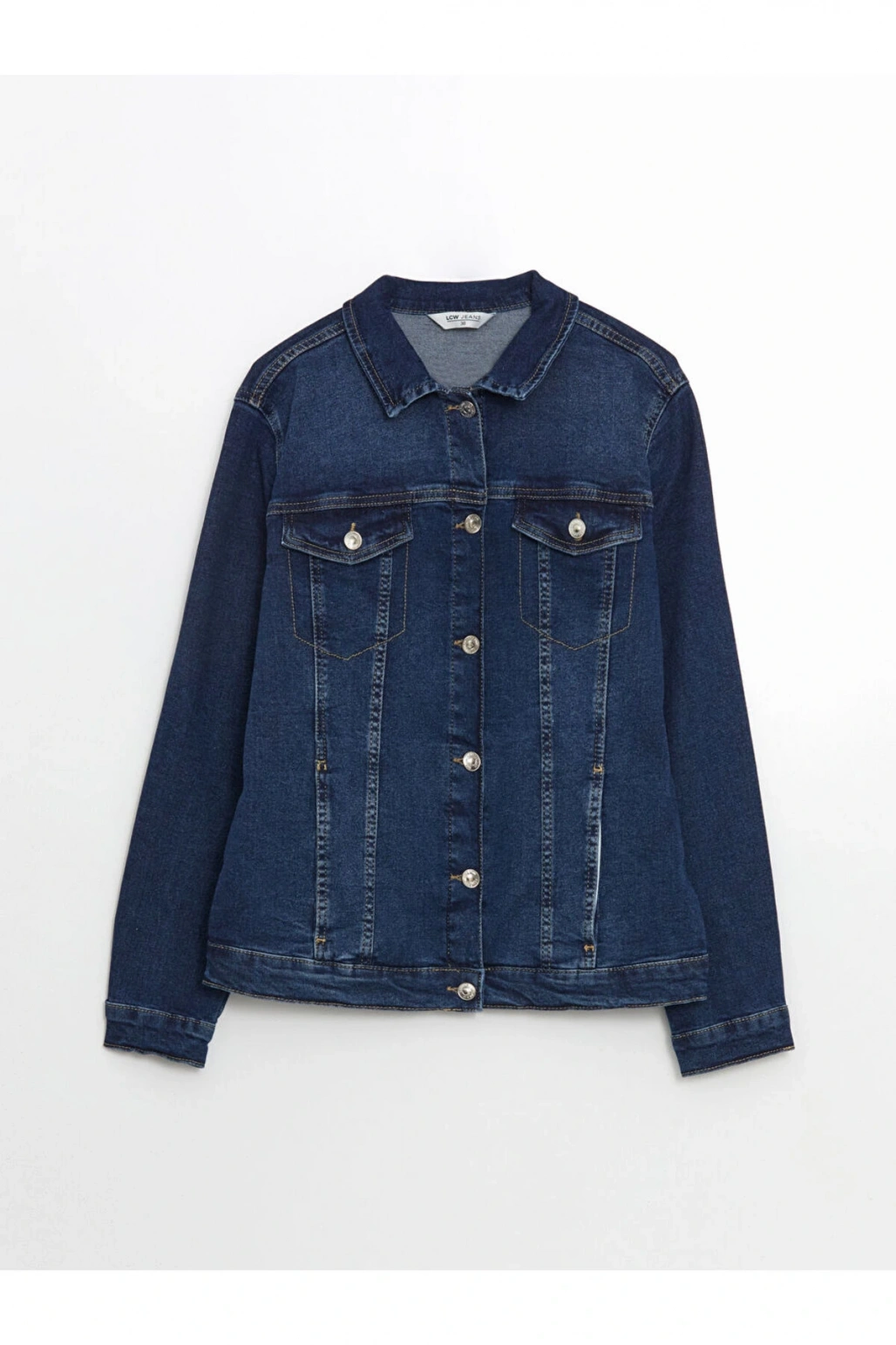 LCWAIKIKI Classic Gömlek Yaka Kadın Jean Ceket