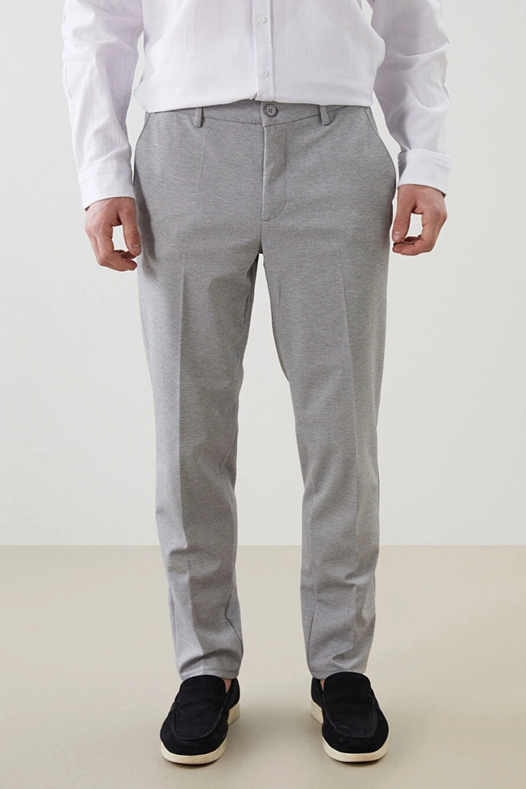 LCWAIKIKI Classic Gri Dar Kalıp Erkek Chino Pantolon