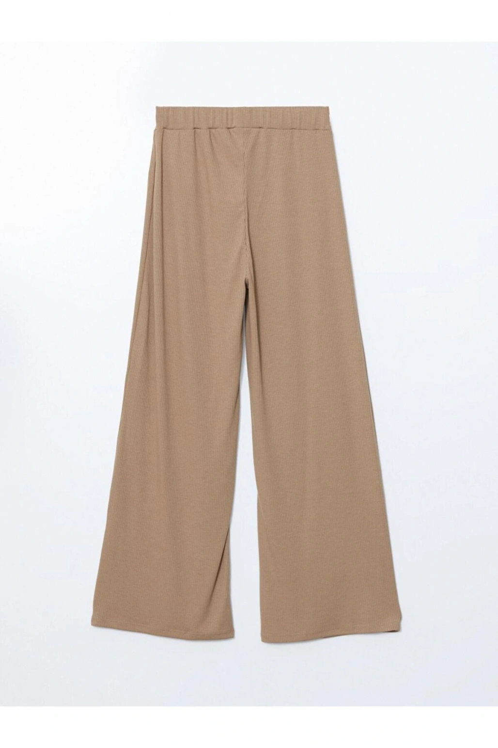 LCWAIKIKI Classic Haki Beli Lastikli Geniş Paça Kadın Pantolon