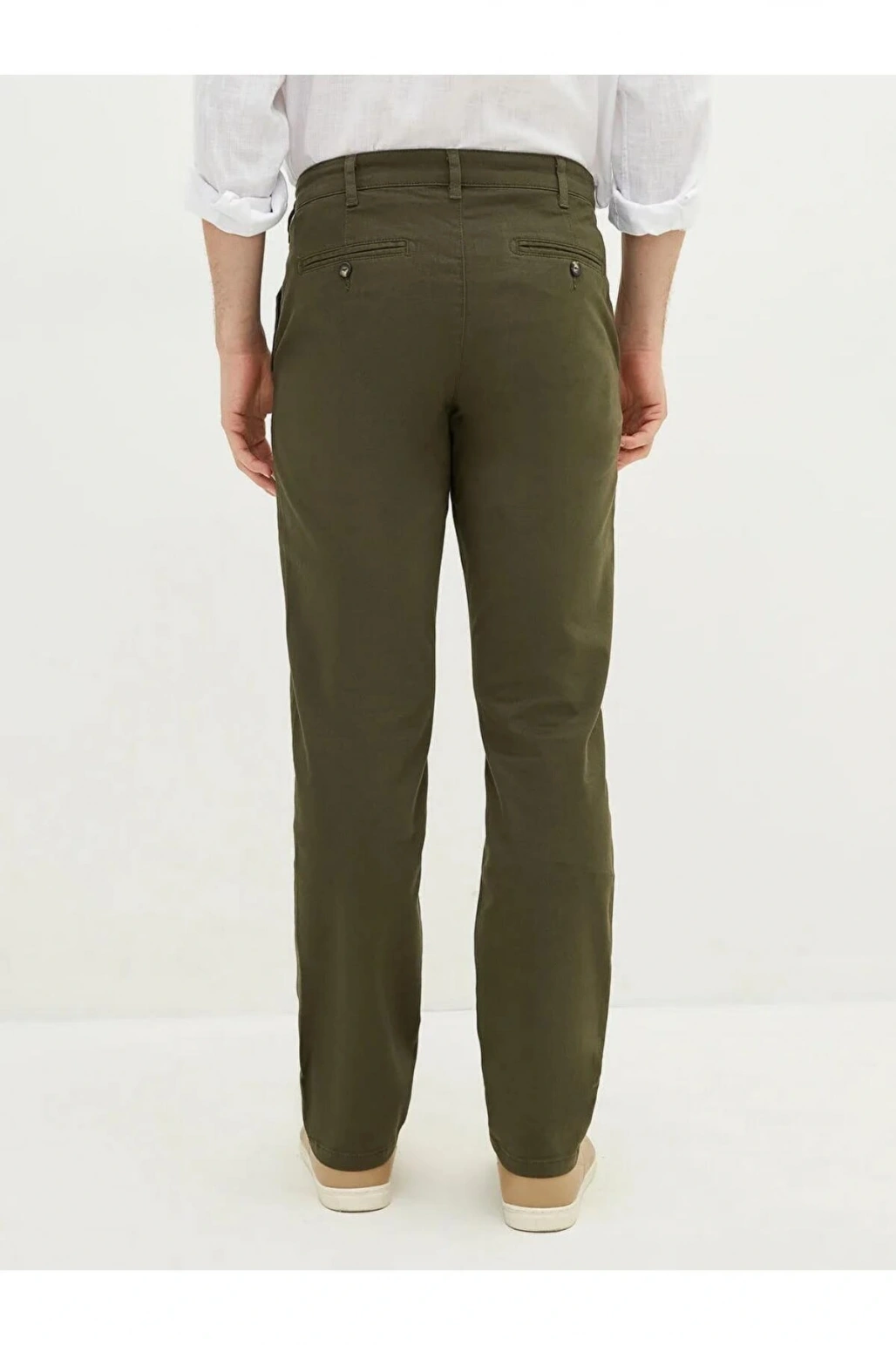 LCWAIKIKI Classic Haki Normal Kalıp Gabardin Erkek Chino Pantolon