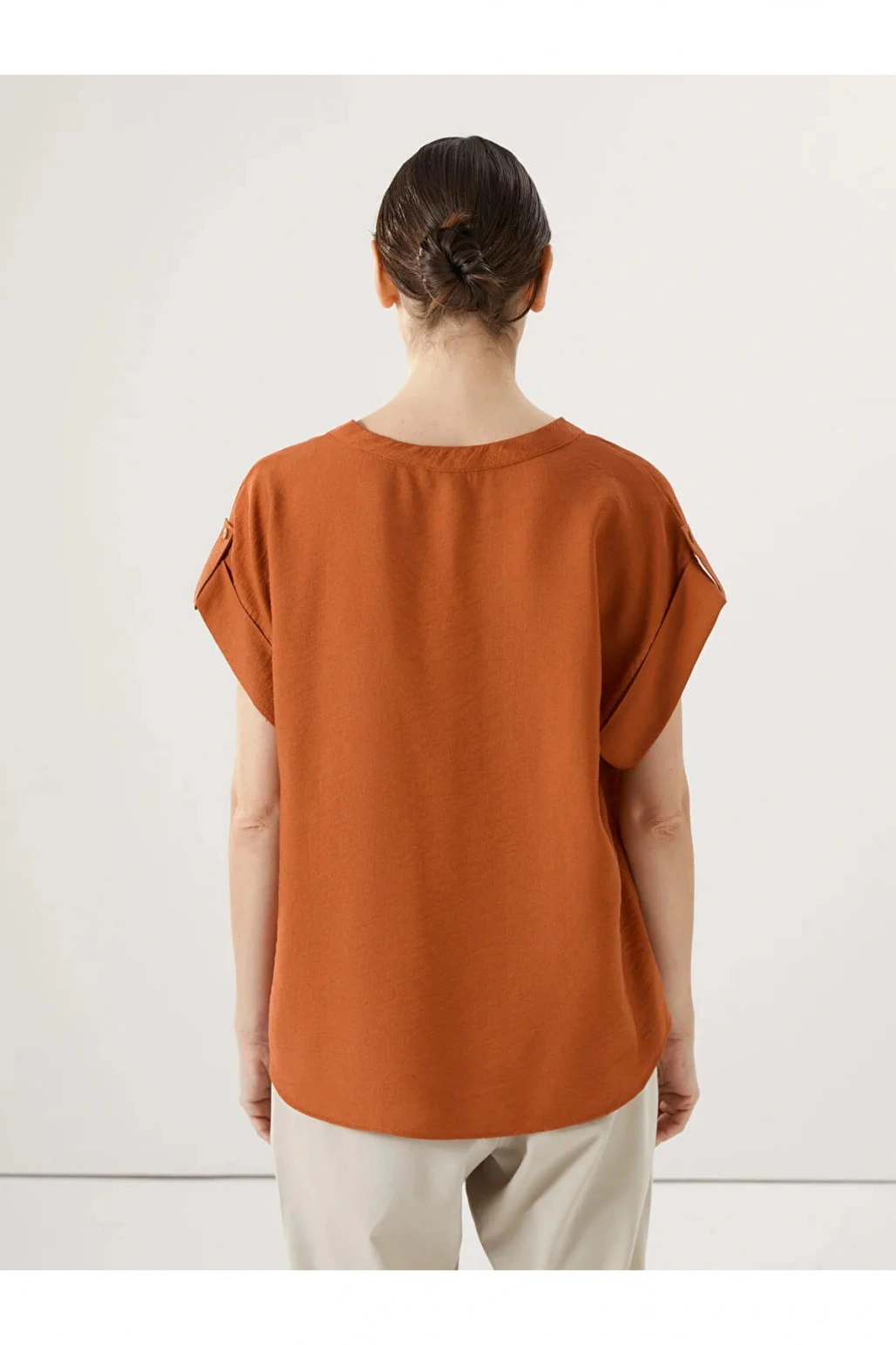 LCWAIKIKI Classic Kaçık Yaka Oversize Kadın Bluz