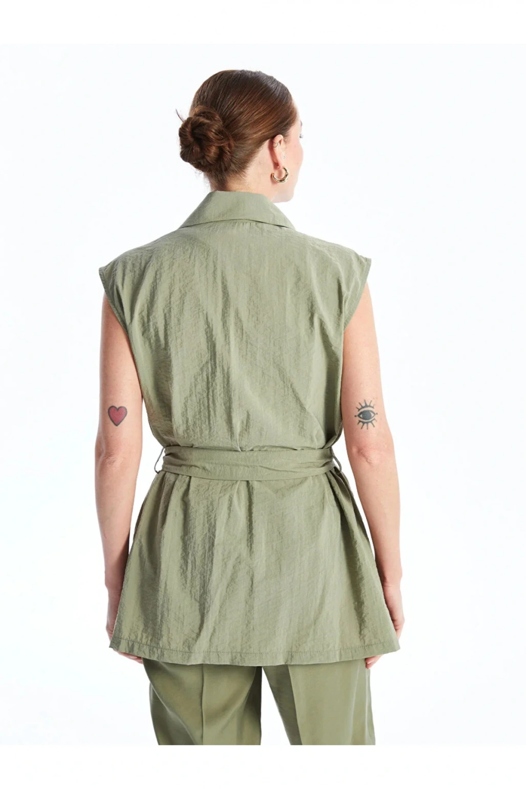 LCWAIKIKI Classic Kadın Kruvaze Yaka Düz Yelek