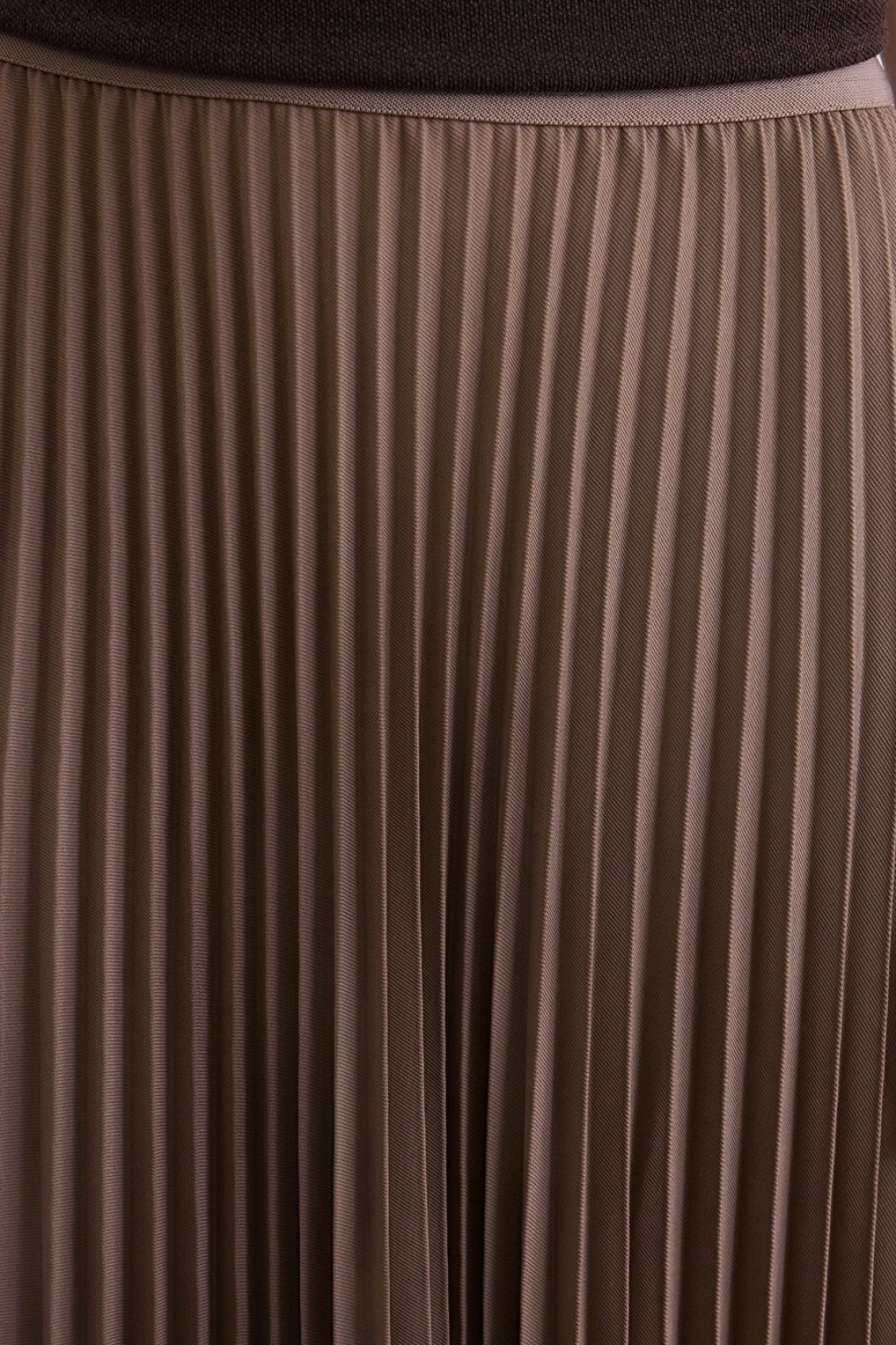 LCWAIKIKI Classic Kahverengi Beli Lastikli Pileli Etek