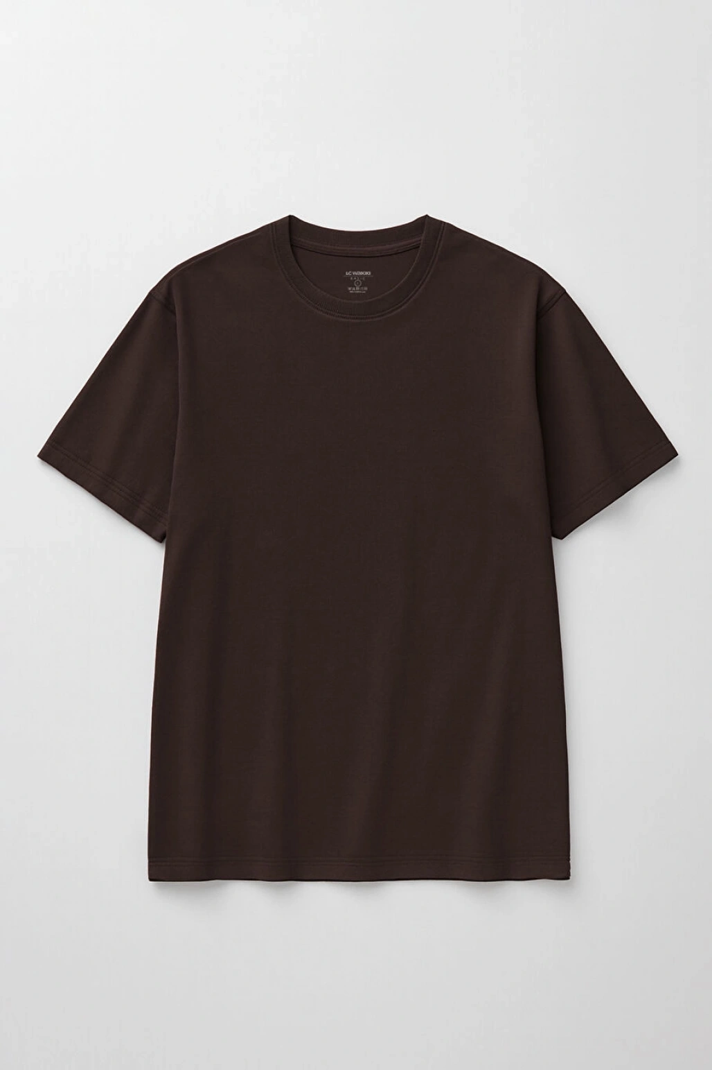 LCWAIKIKI Classic Kahverengi Bisiklet Yaka Penye Erkek Tişört